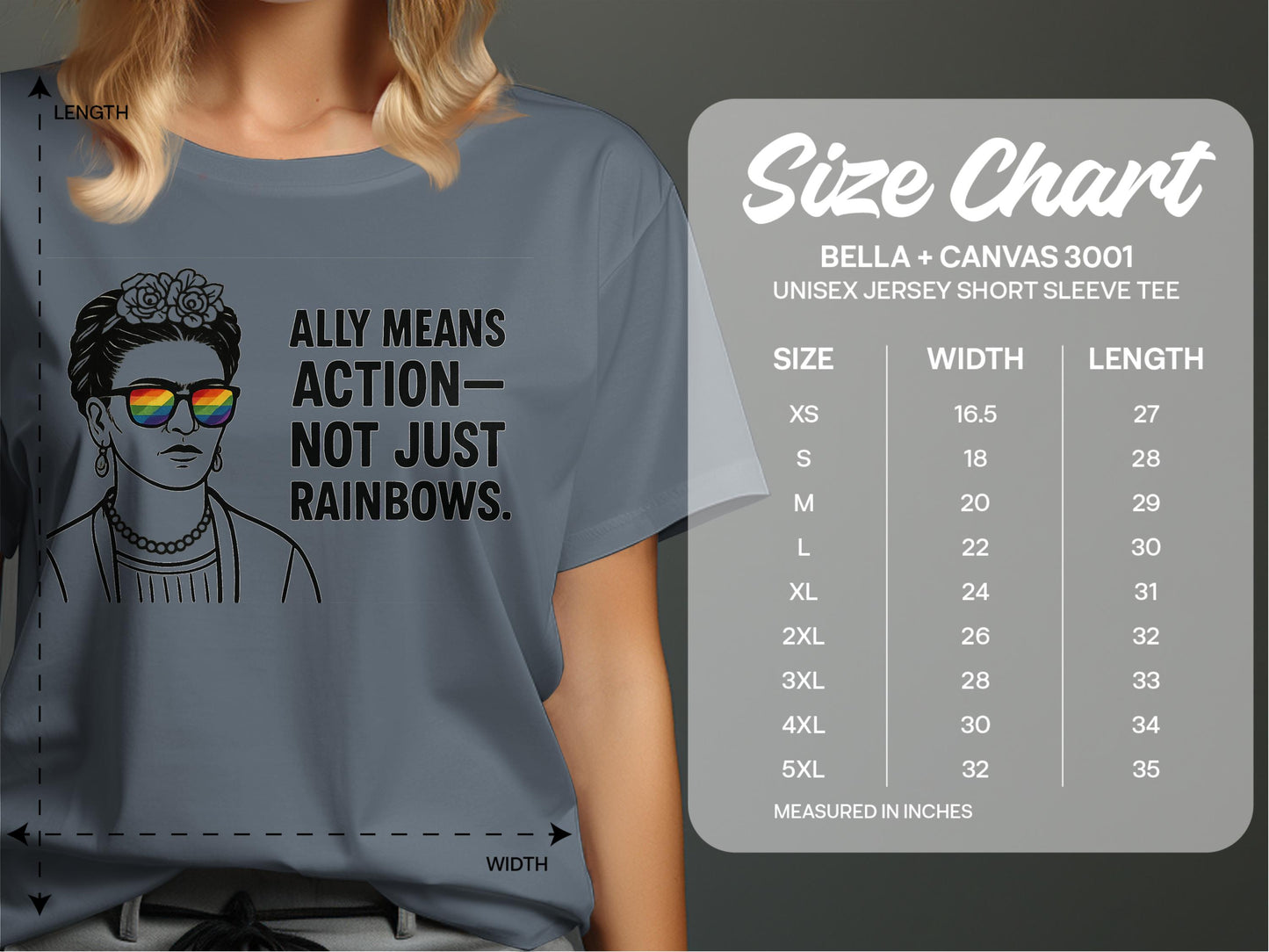 Ally Means Action Not Just Rainbows Graphic T-shirt product