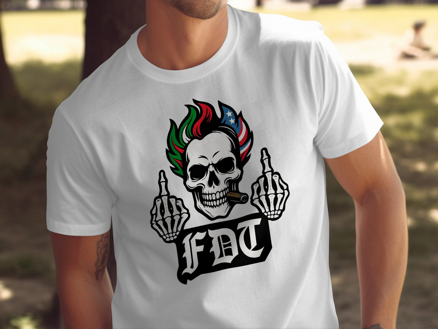 FDT Skull Design T-Shirt with Vibrant Skull Artwork product