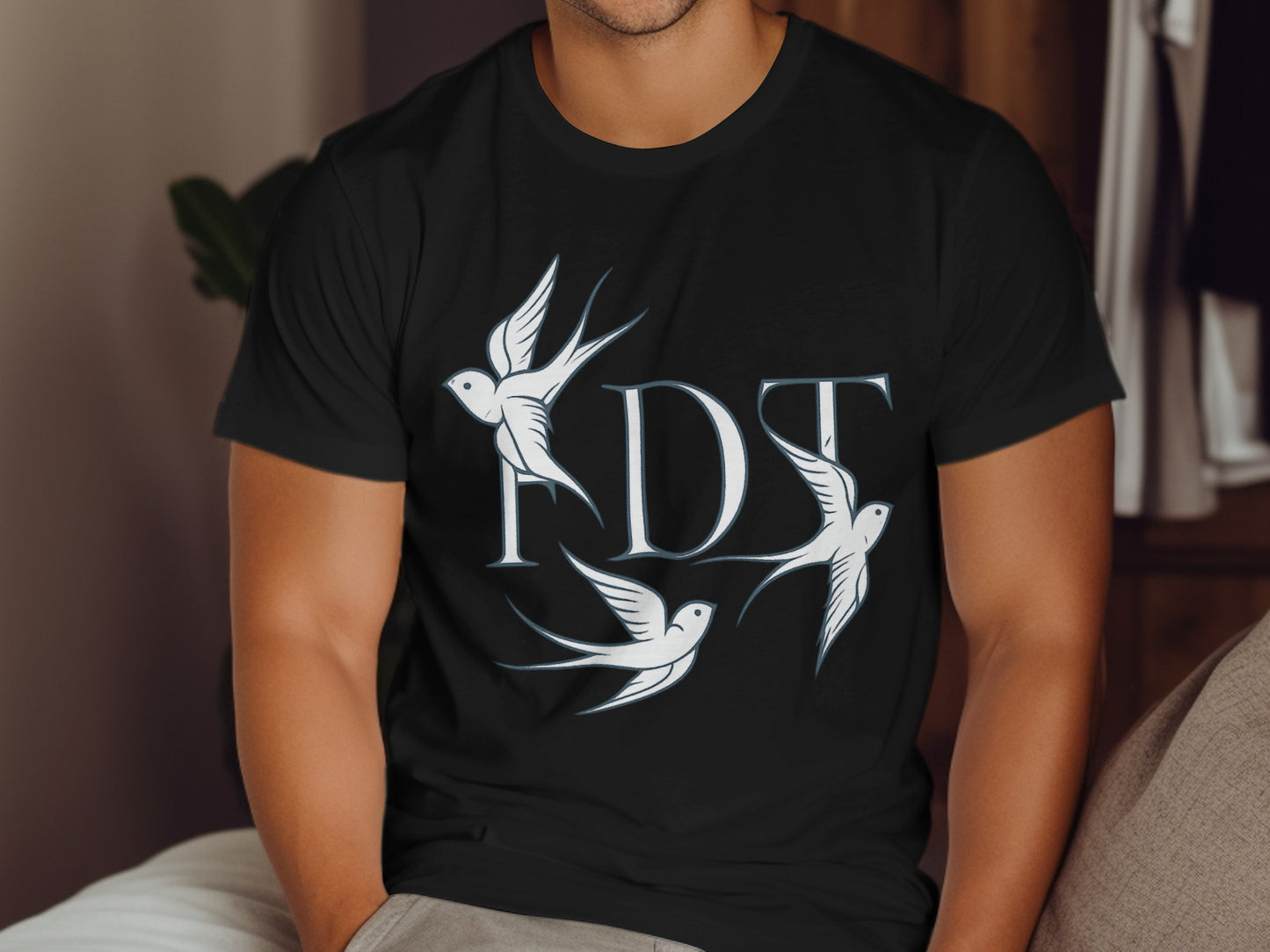 FDT Shirt with Artistic Bird Design Printed product