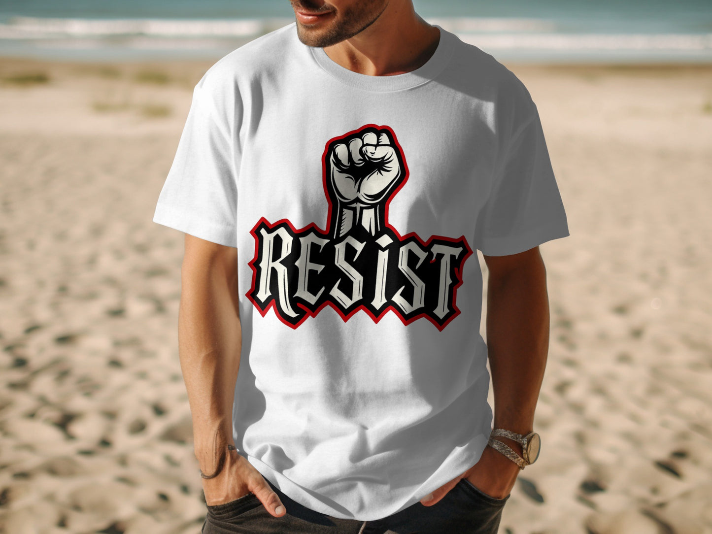 Resist Fist Empowerment Graphic Statement T-shirt product