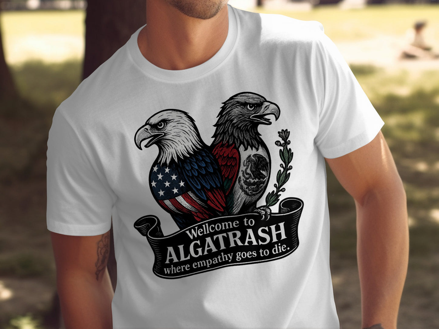 Welcome to AlgaTrash Eagle Design T-Shirt Product