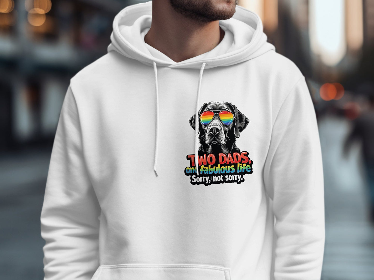 Two Dads One Fabulous Life Sorry Not Sorry Hoodie product