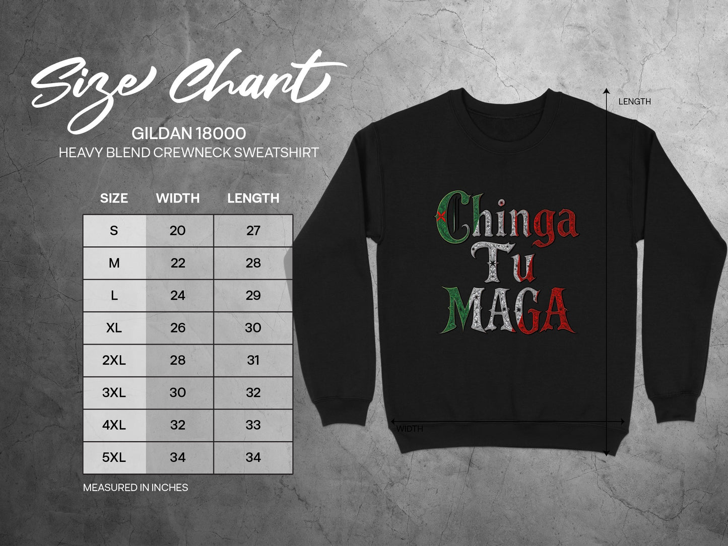 Chinga Tu MAGA Heavy Blend Crewneck Sweatshirt product