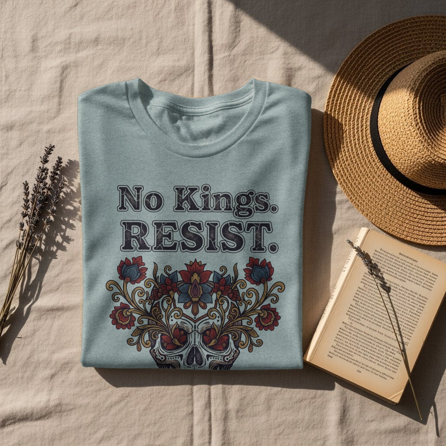 No Kings Resist Skull Graphic Tee product type