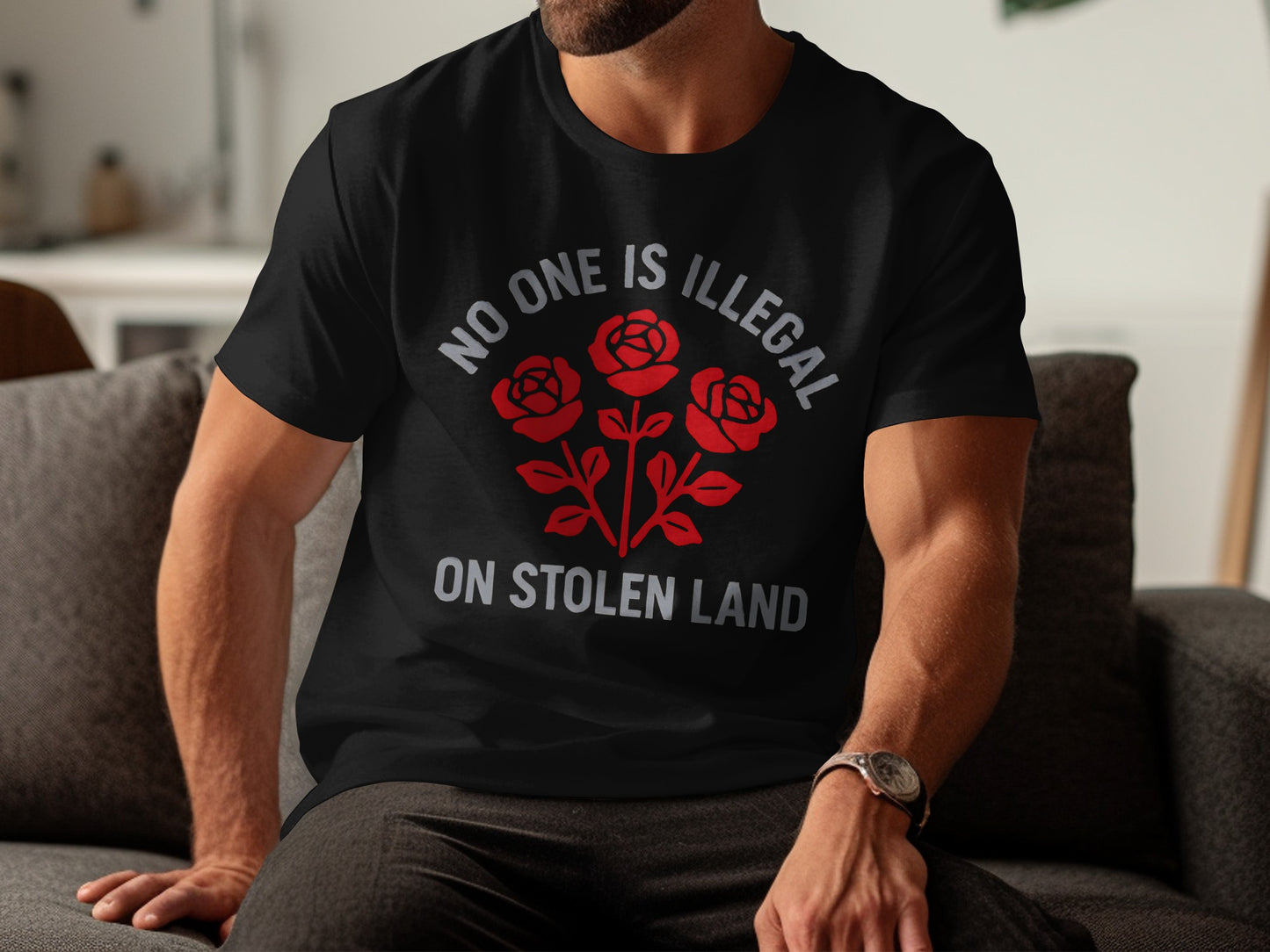 No One Is Illegal On Stolen Land Graphic T-shirt product