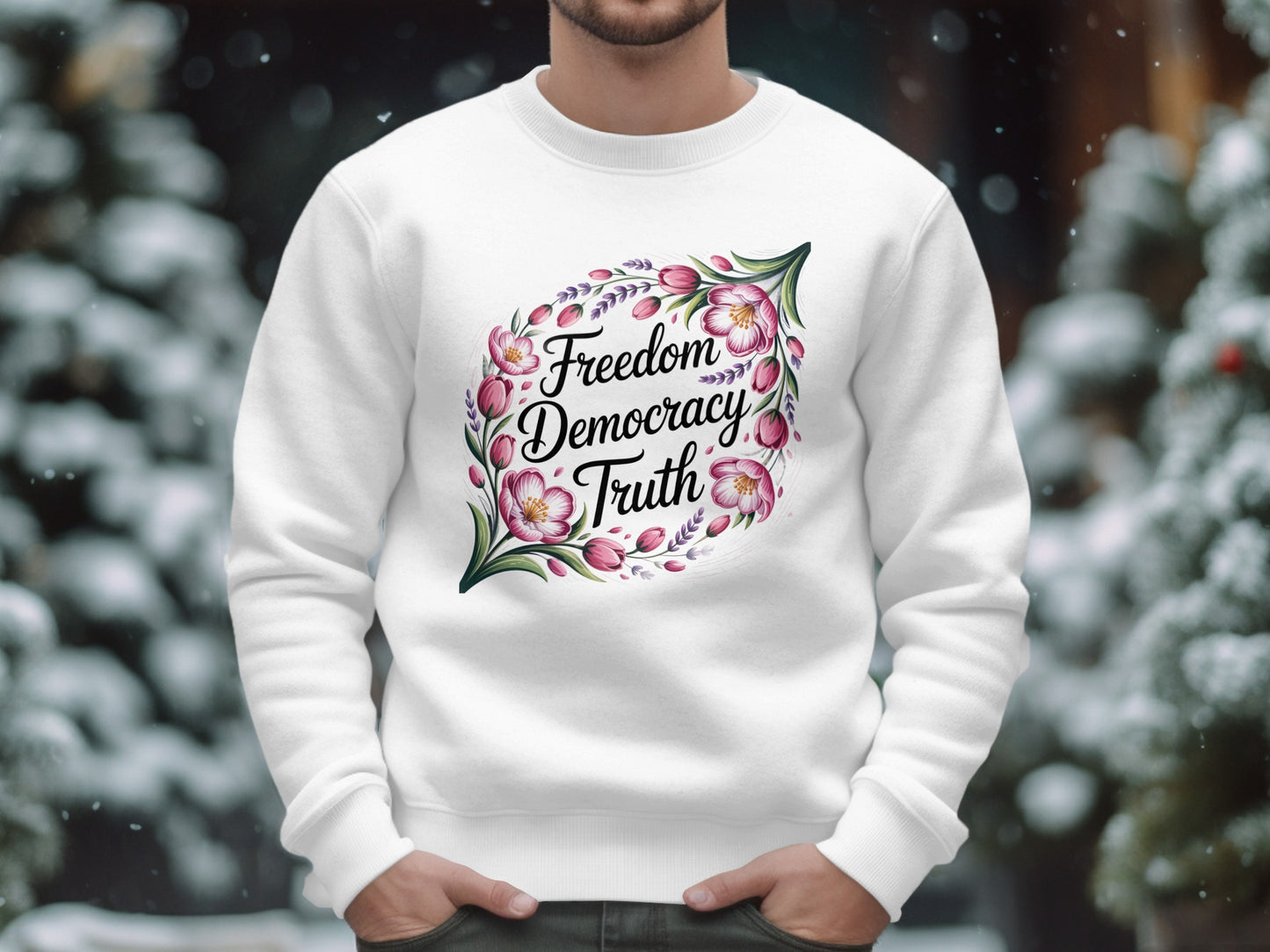 Freedom Democracy Truth Graphic Sweatshirt product type