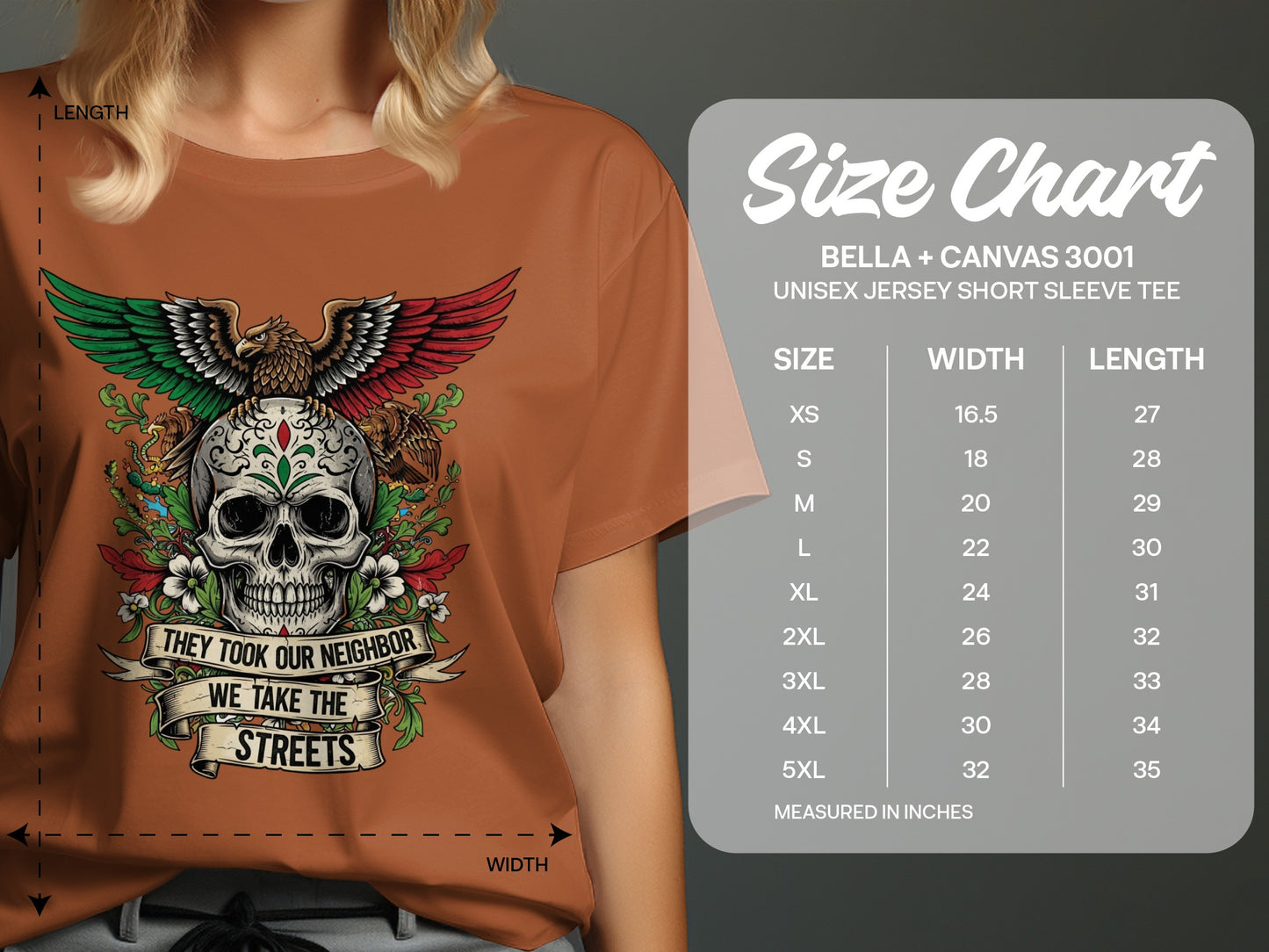 Skull and Eagle We Take the Streets Graphic Tee product