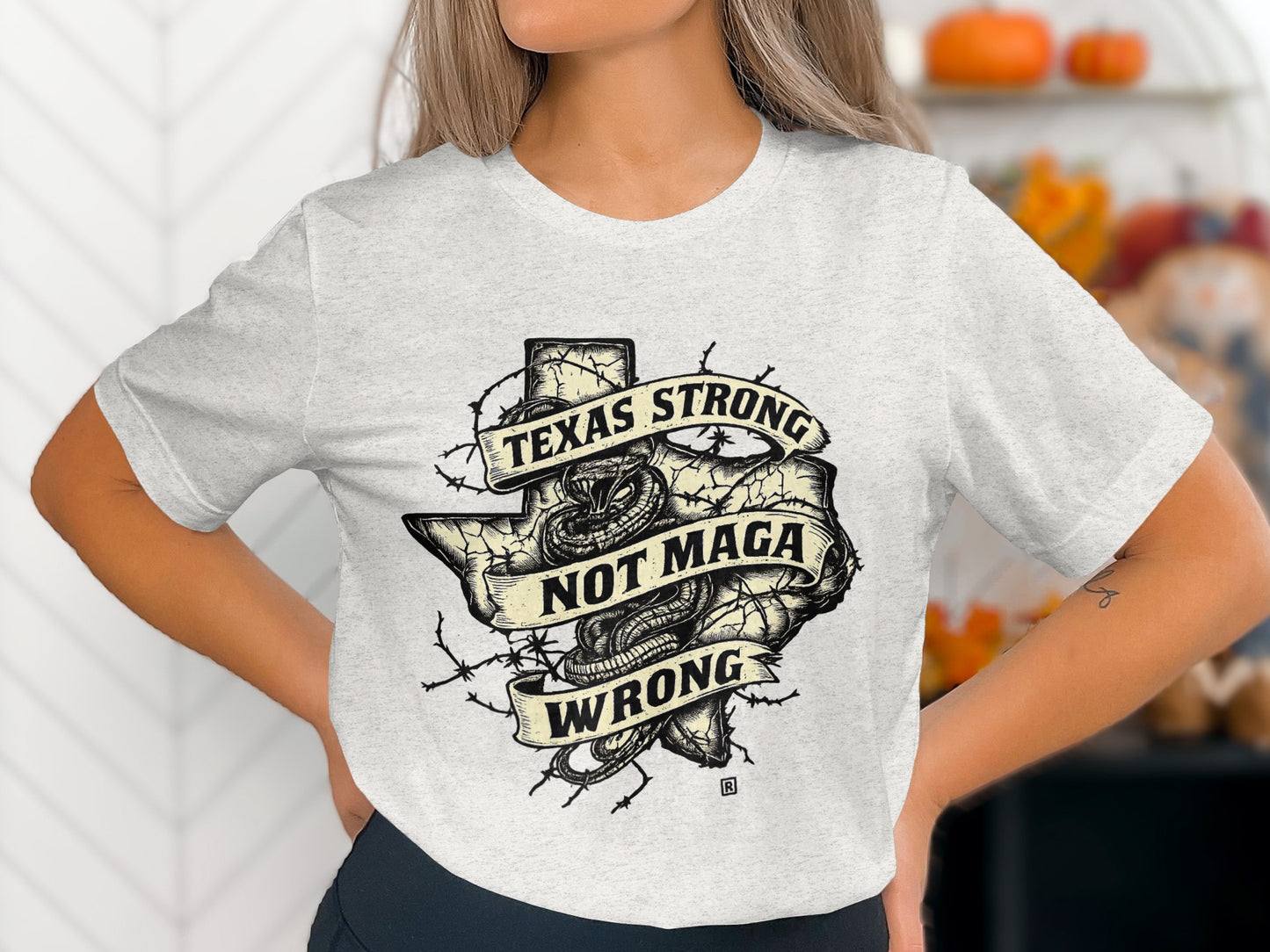 Texas Strong Not MAGA Wrong Graphic T-Shirt product type