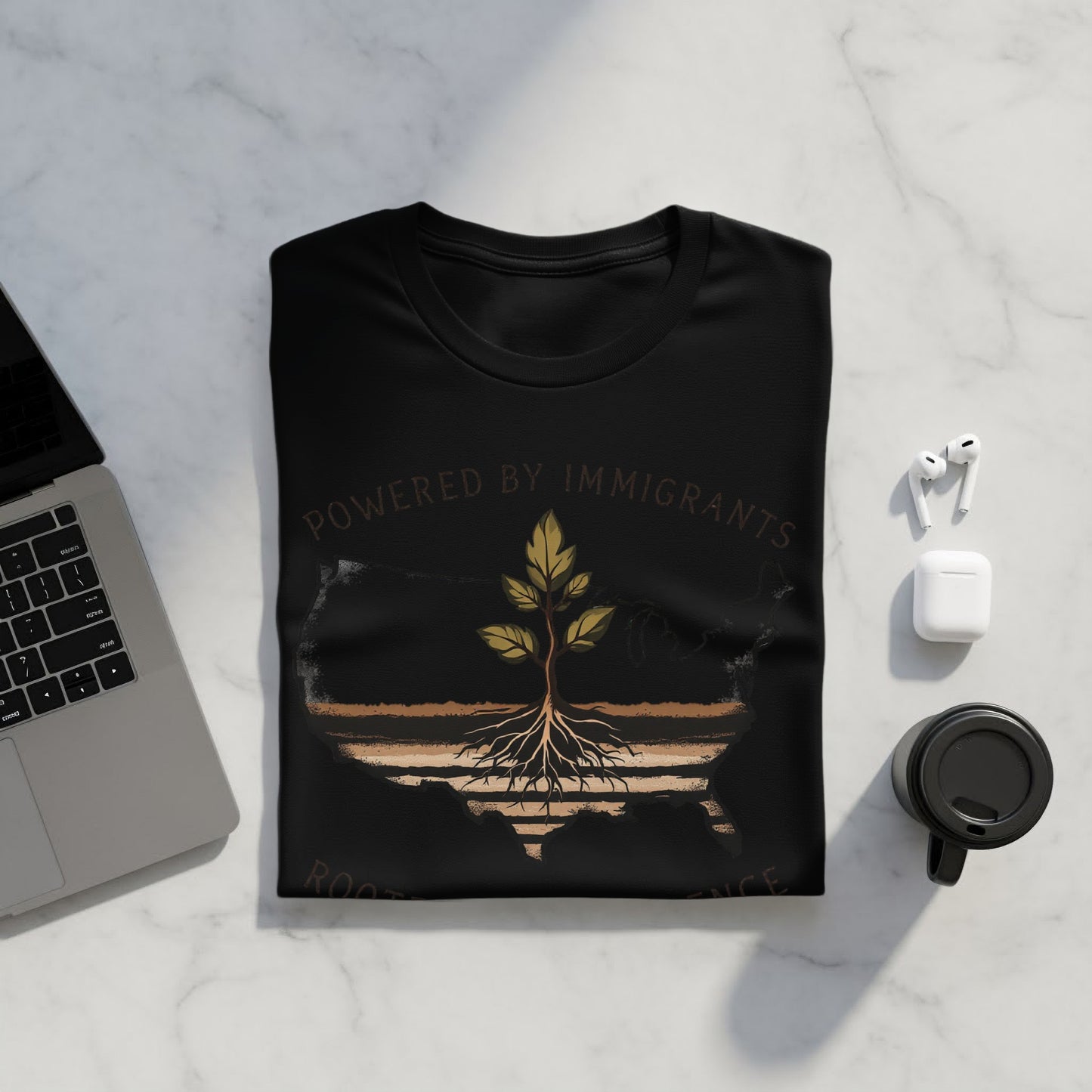Powered by Immigrants Roots T-shirt product type