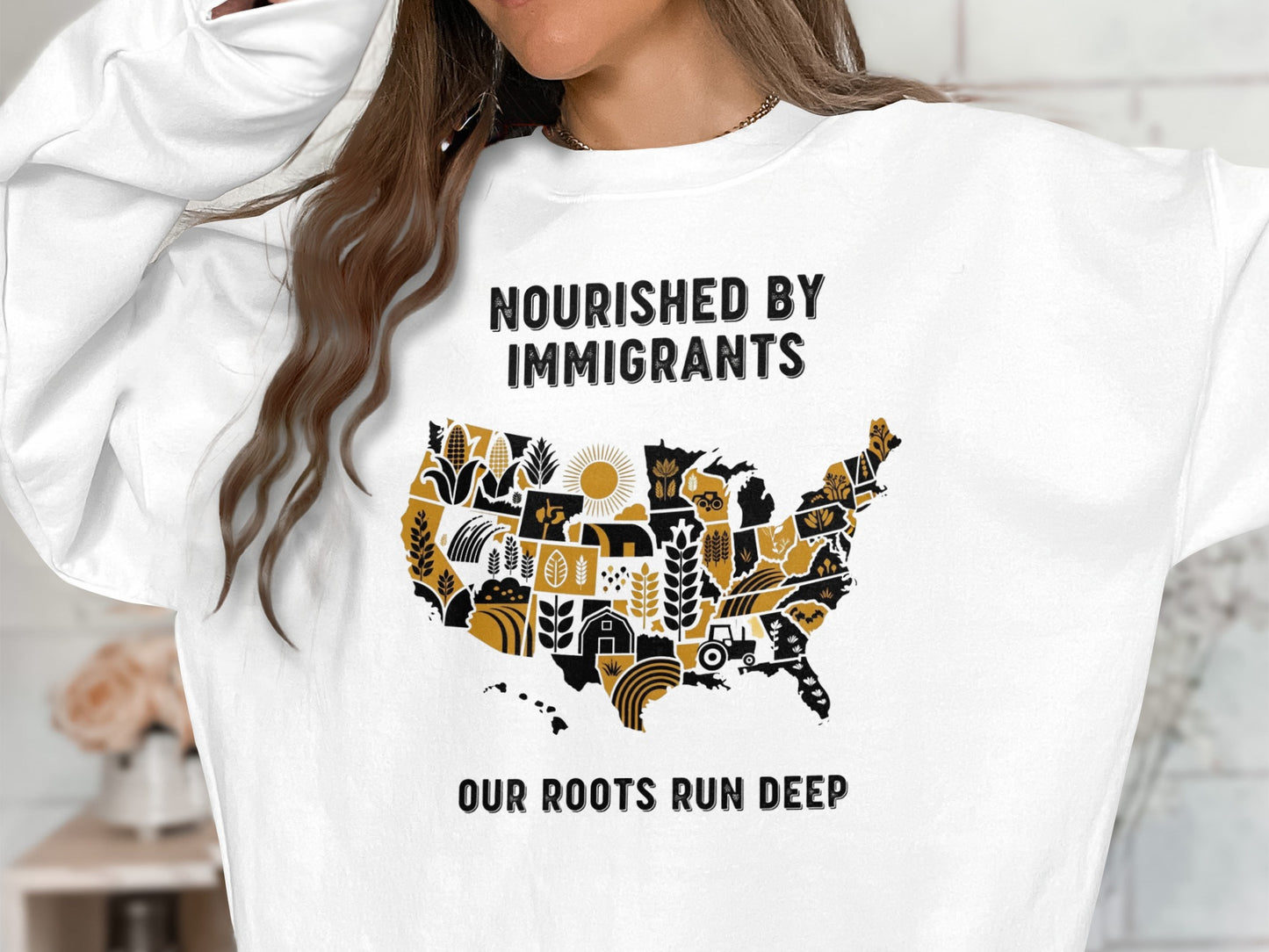 Nourished By Immigrants Our Roots Run Deep product type