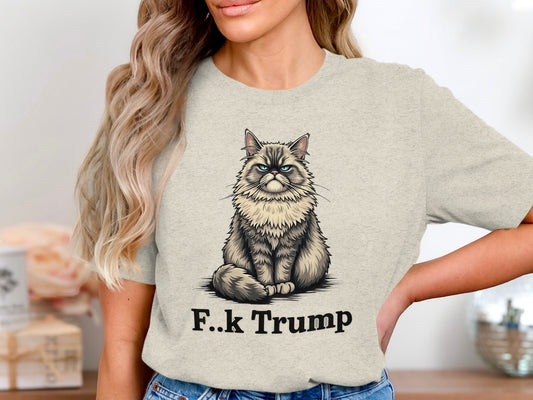 F..k Trump Cat Graphic Shirt product