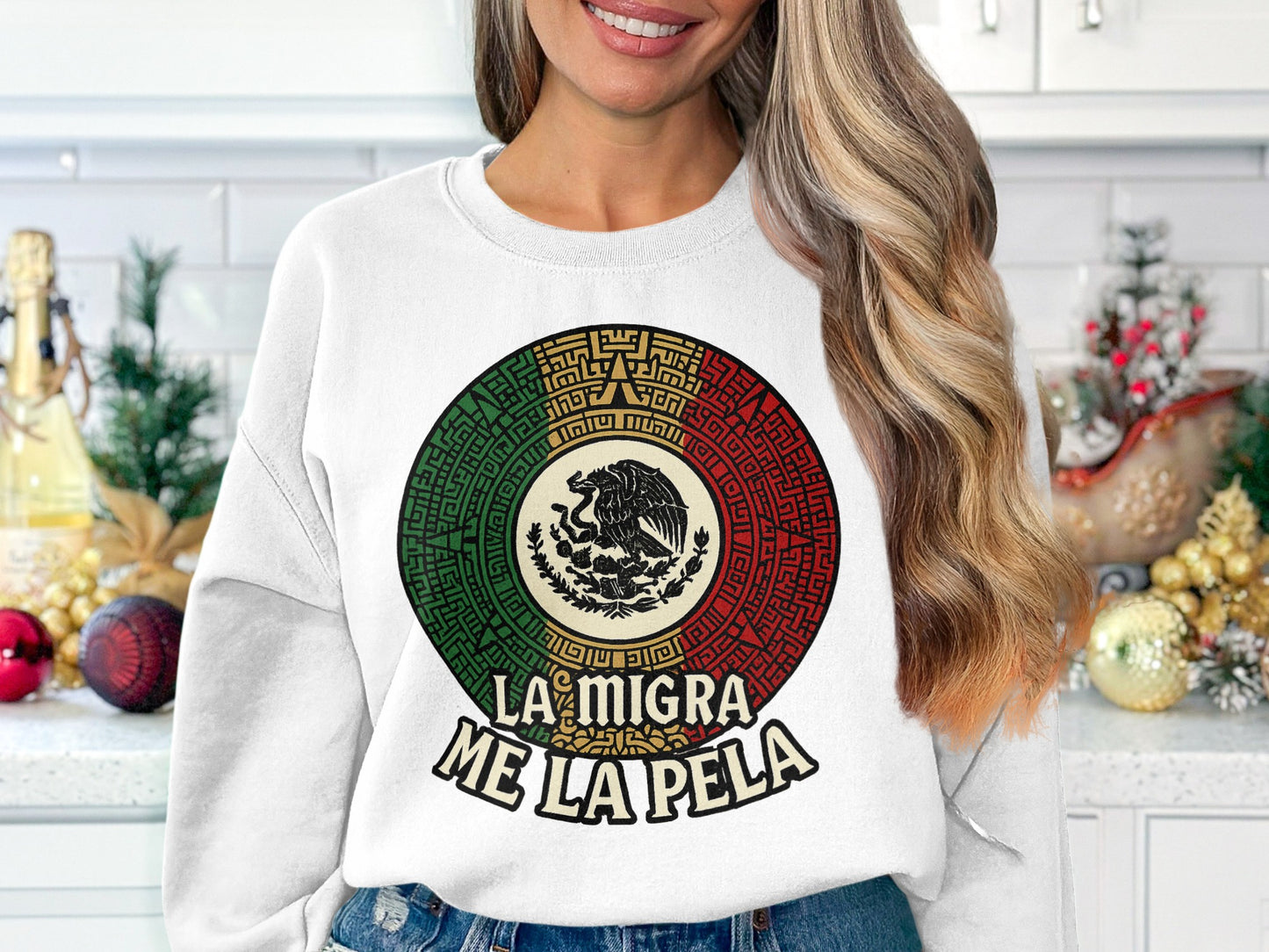 La Migra Me La Pela Graphic Sweatshirt product type