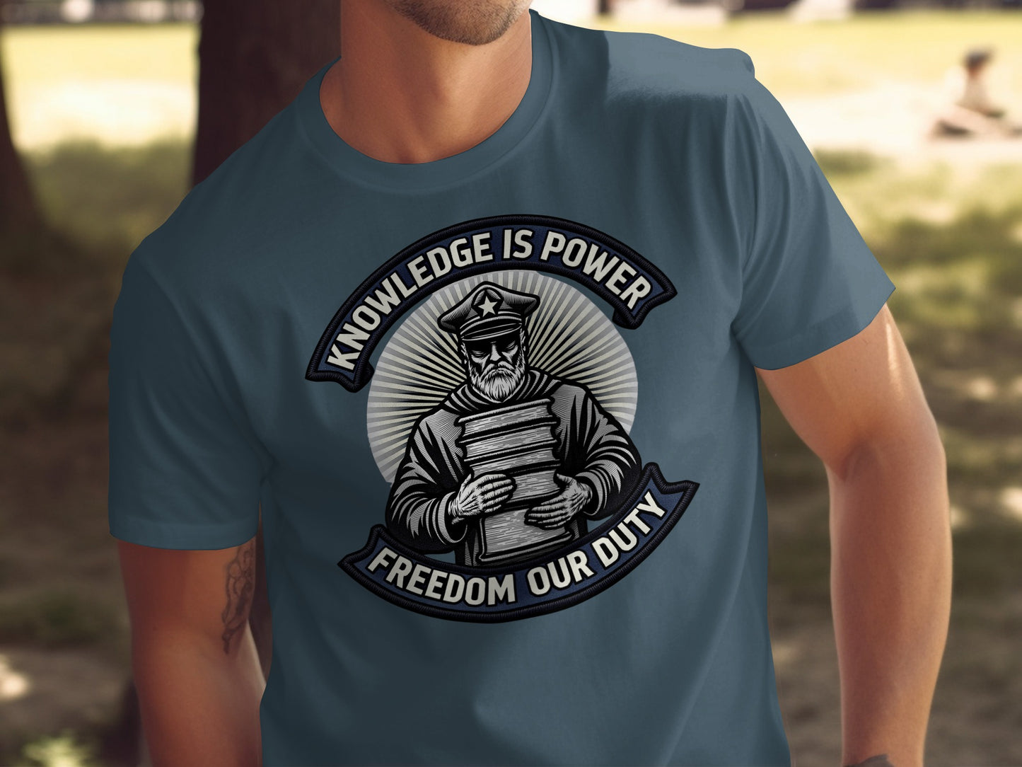 Knowledge Is Power Freedom Our Duty Graphic T-Shirt