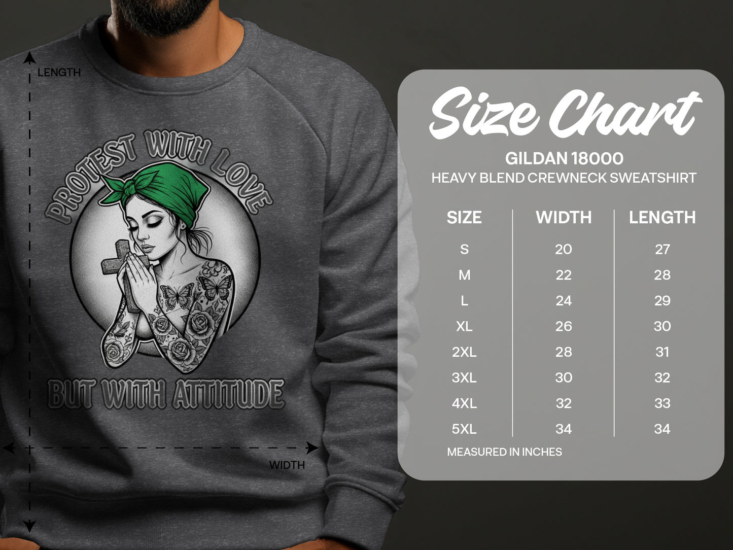 Protest with Love But with Attitude Sweatshirt