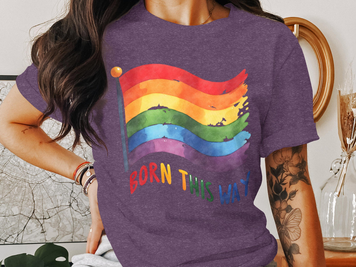 Born This Way Rainbow Flag Design Shirt product type