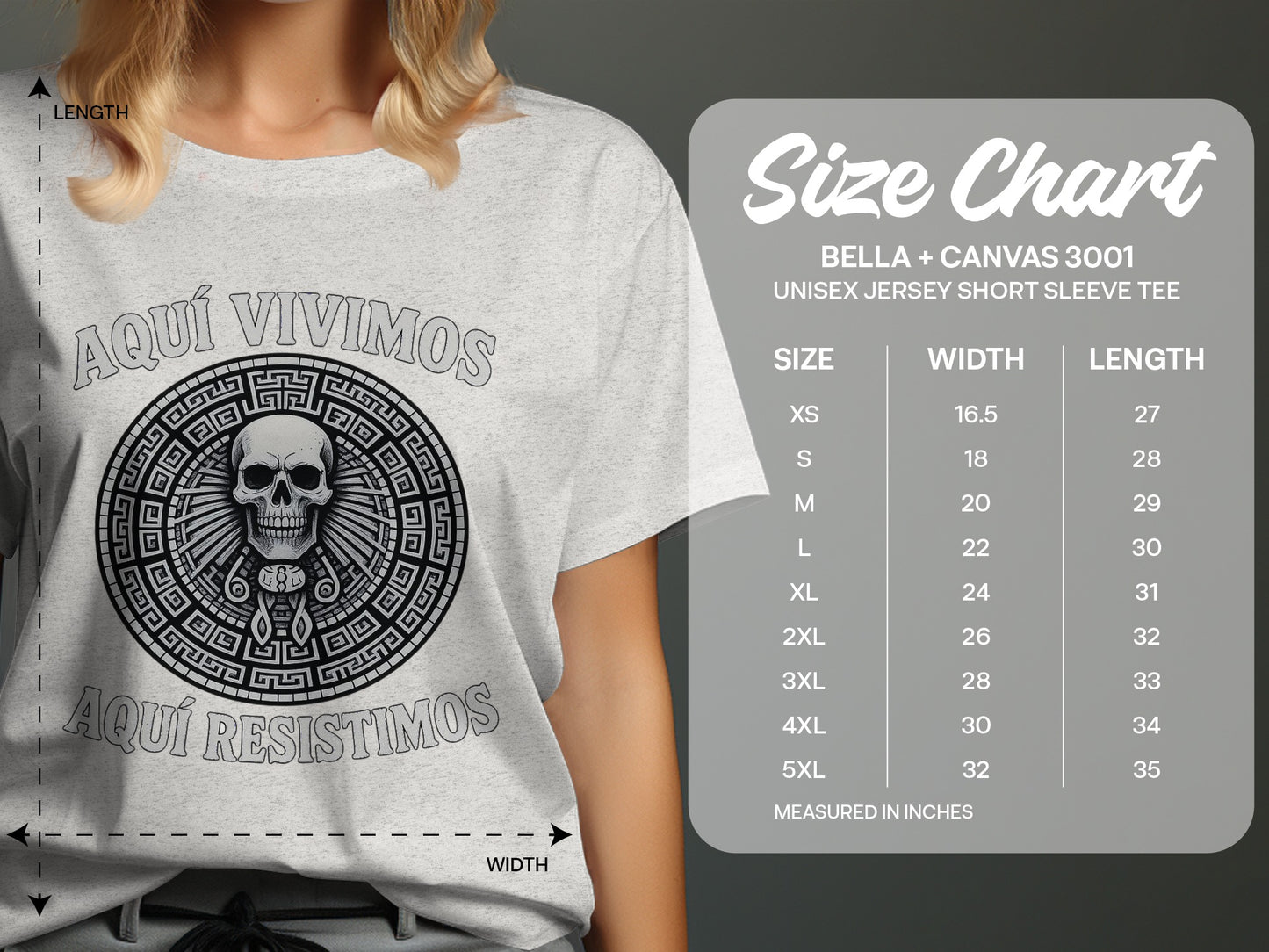 Skull Emblem Aqui Vivimos Unisex Jersey Short Sleeve Tee product