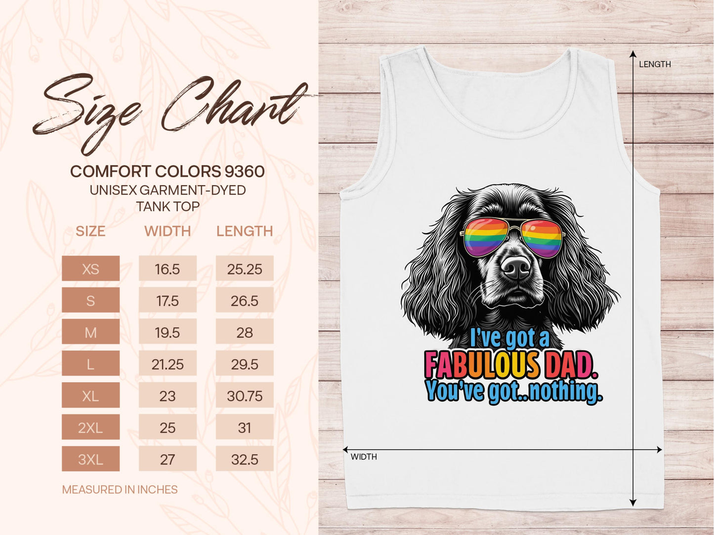 I've Got A Fabulous Dad Rainbow Dog Tank Top product