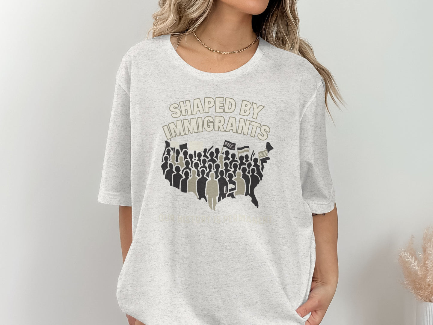 Shaped By Immigrants Graphic Statement Shirt product