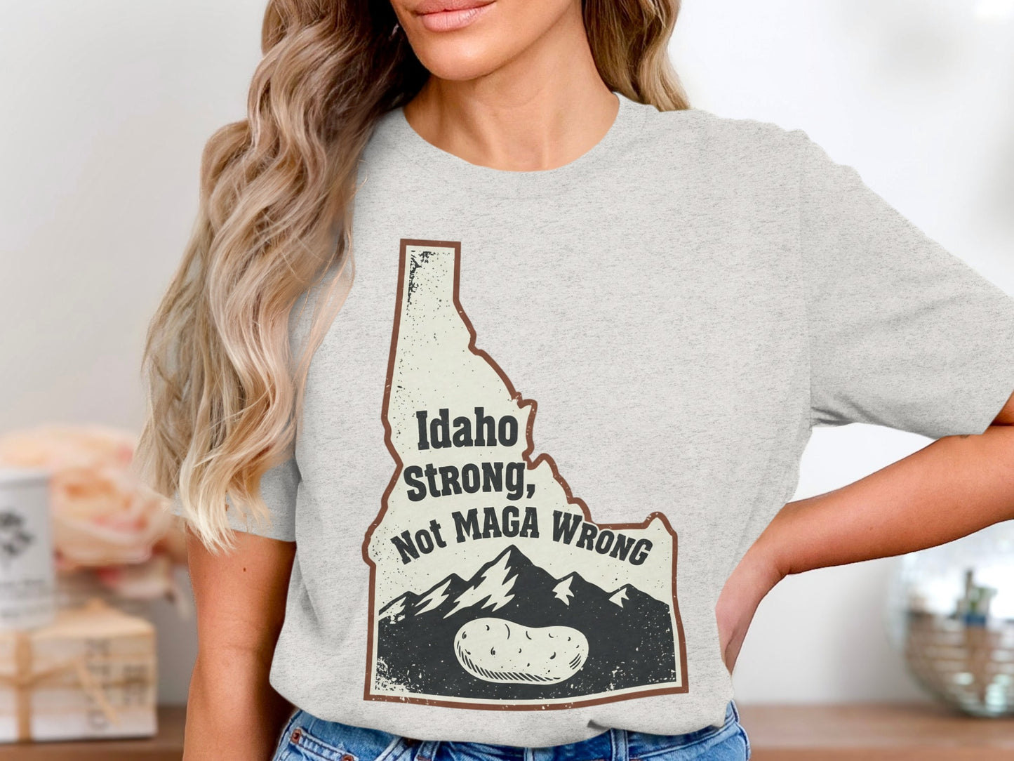 Idaho Strong Not MAGA Wrong Graphic T-shirt product
