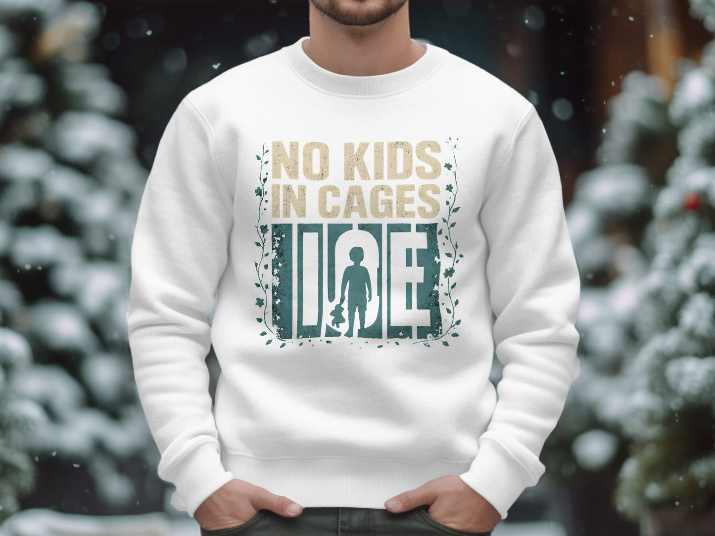 No Kids In Cages With Silhouette Design product
