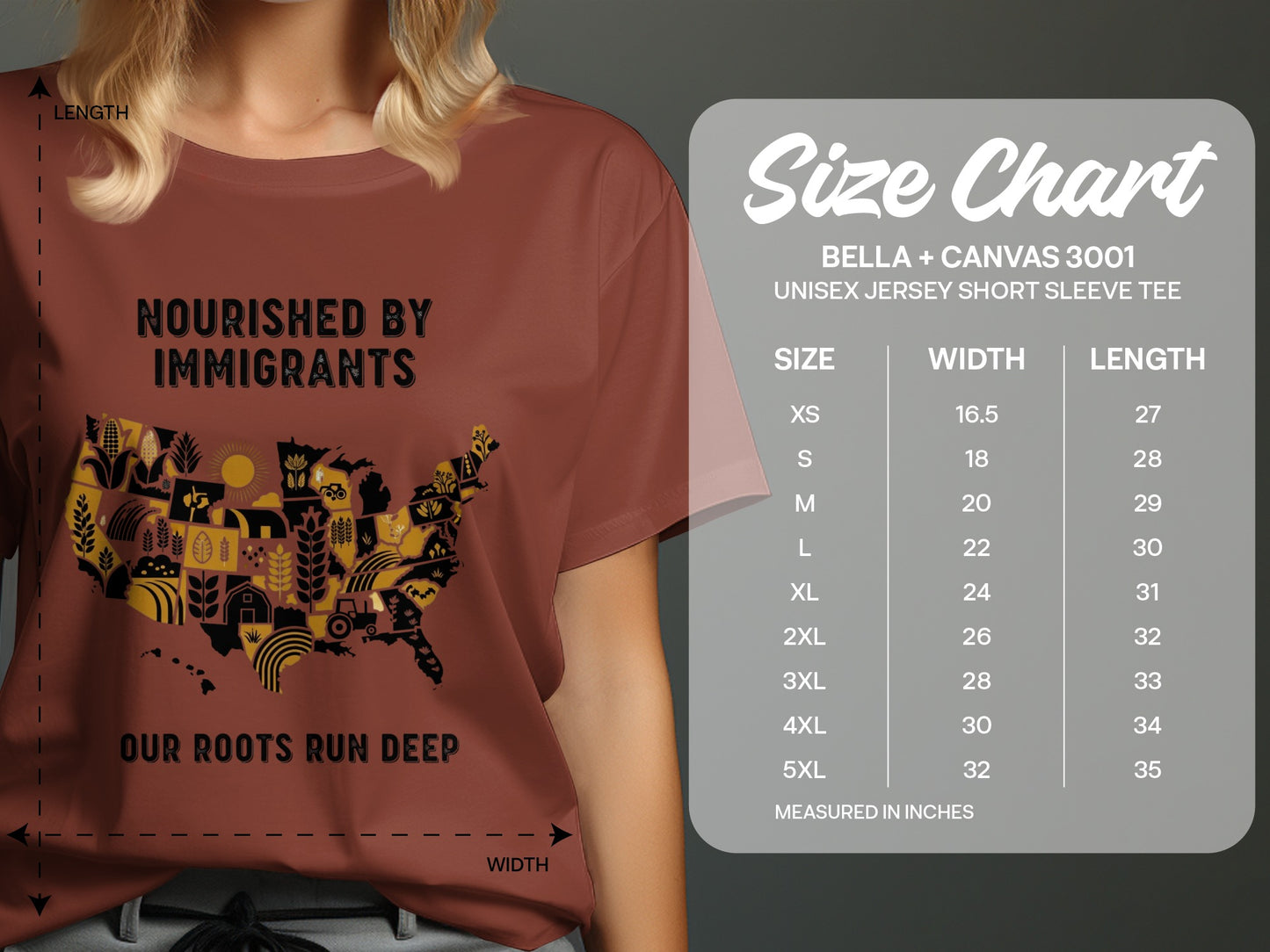 Nourished By Immigrants Roots Run Deep Shirt product