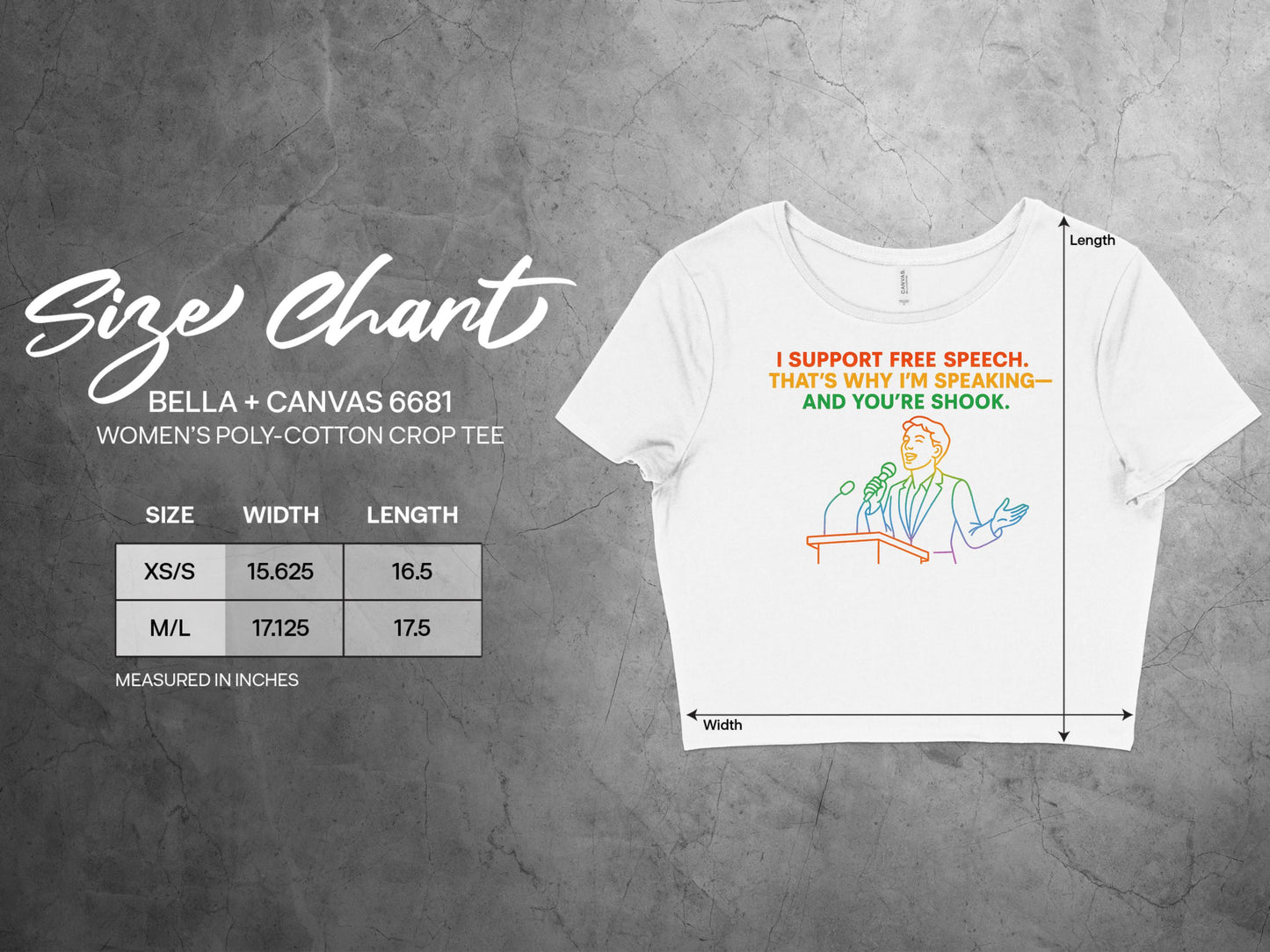 I Support Free Speech That's Why I'm Speaking Crop Tee product type