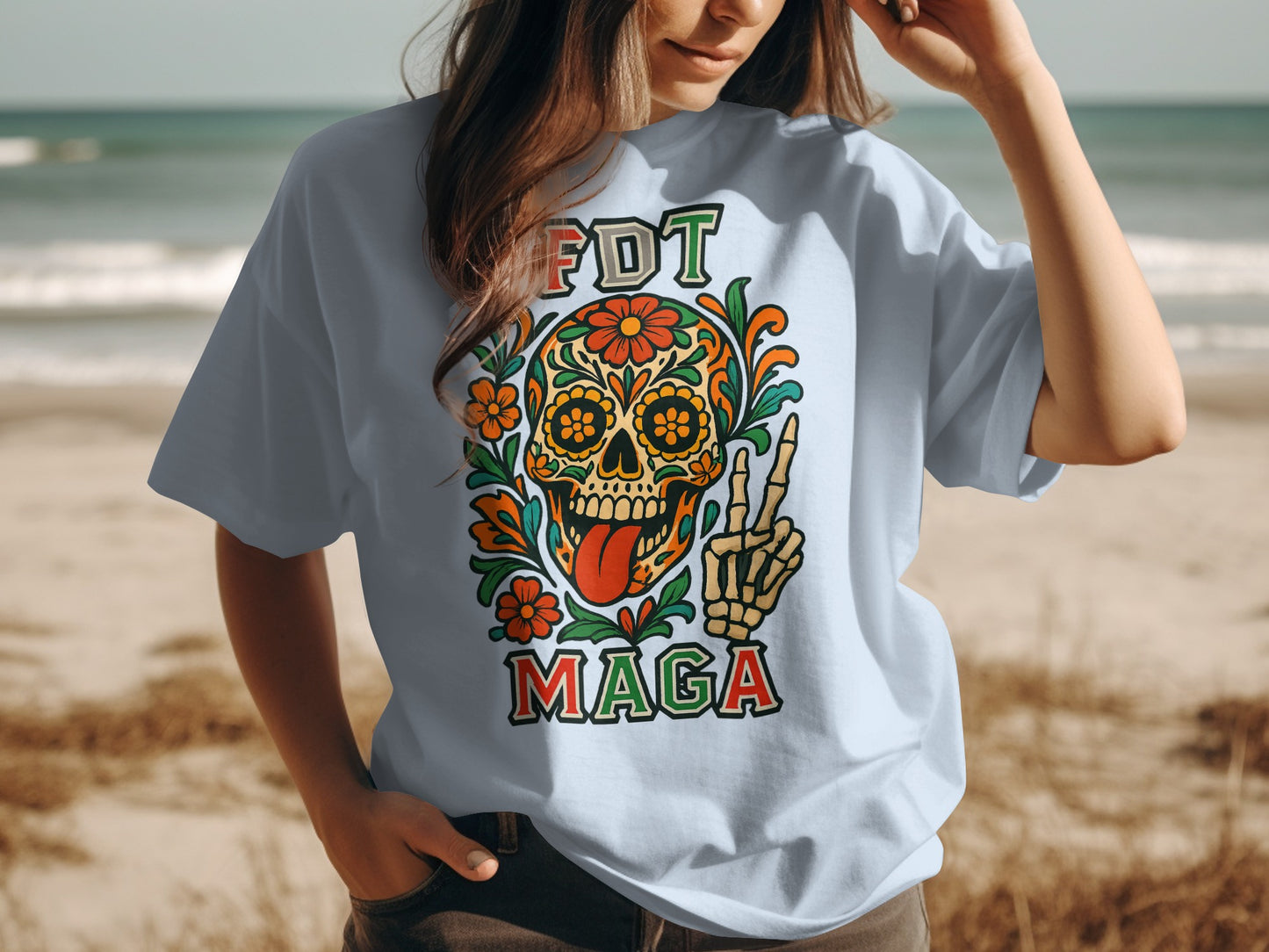 FDT MAGA Skull Floral Graphic Unisex T-Shirt product