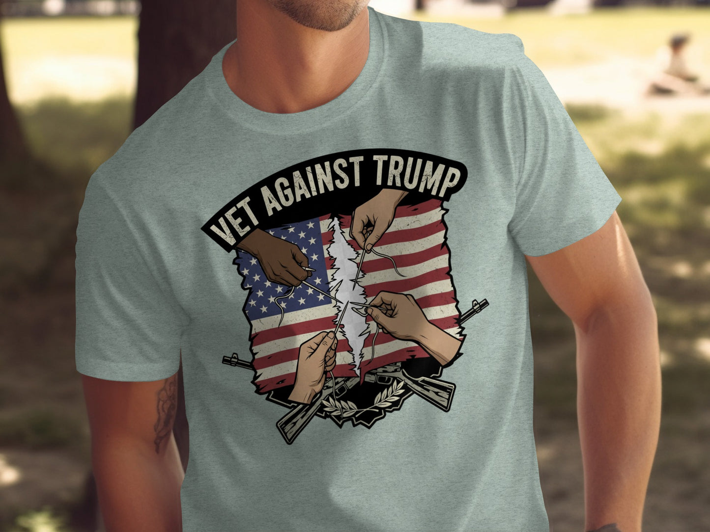 Vet Against Trump Graphic T-shirt product type