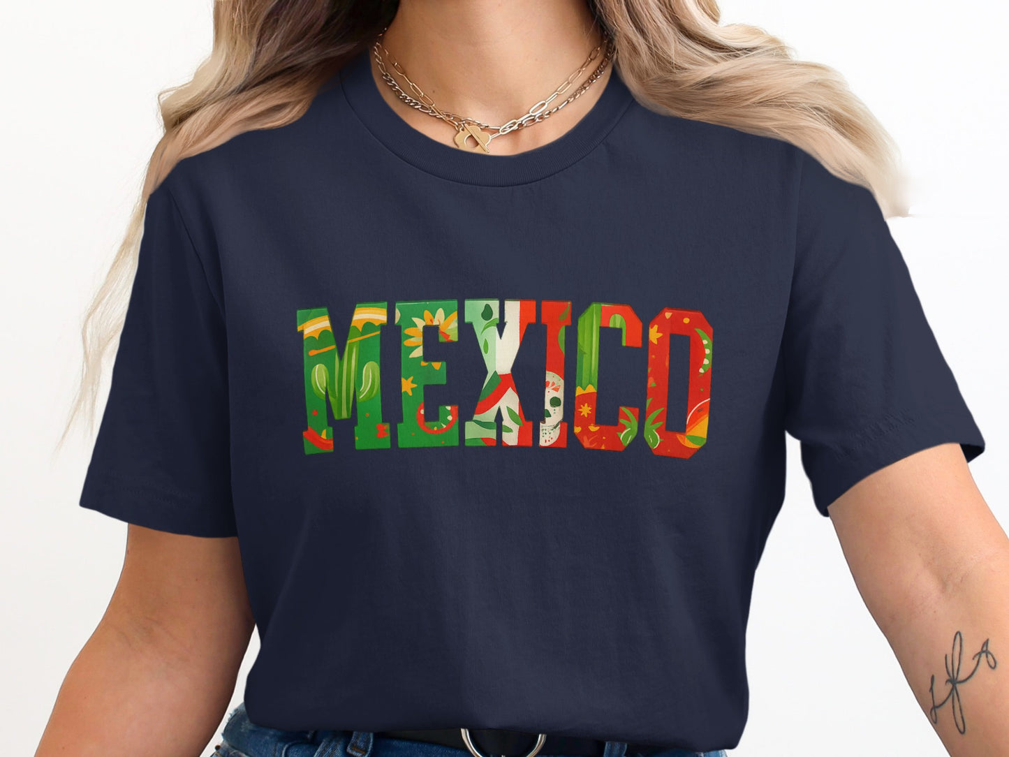 Vibrant Mexico Graphic Design on Trendy T-Shirt product