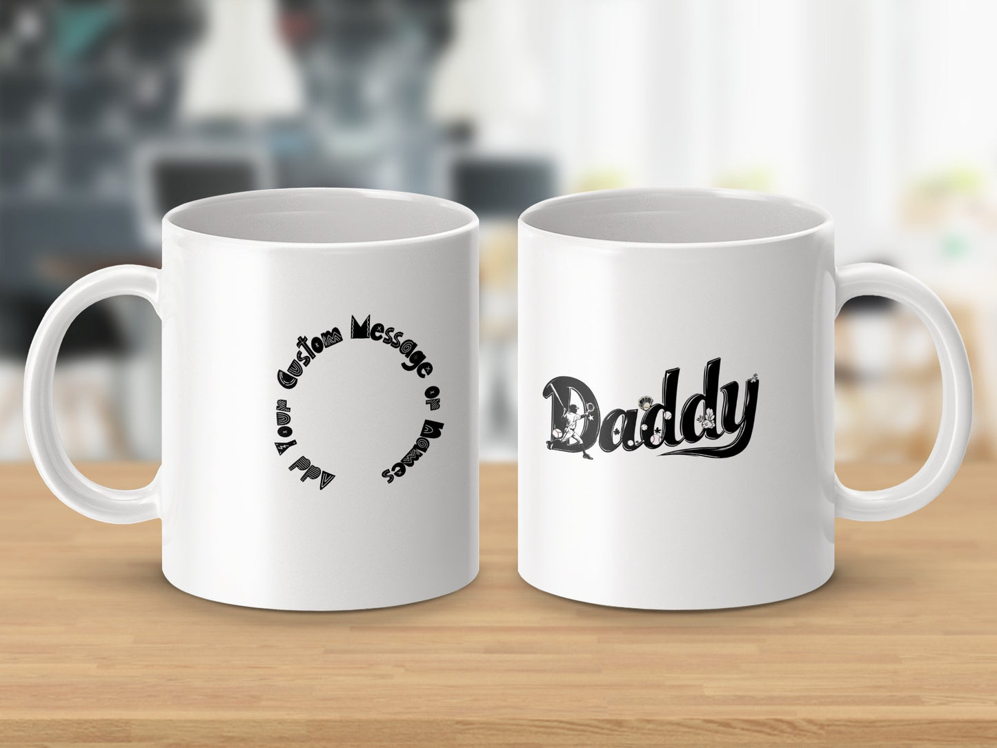 Personalized Daddy Custom Message White Mug product