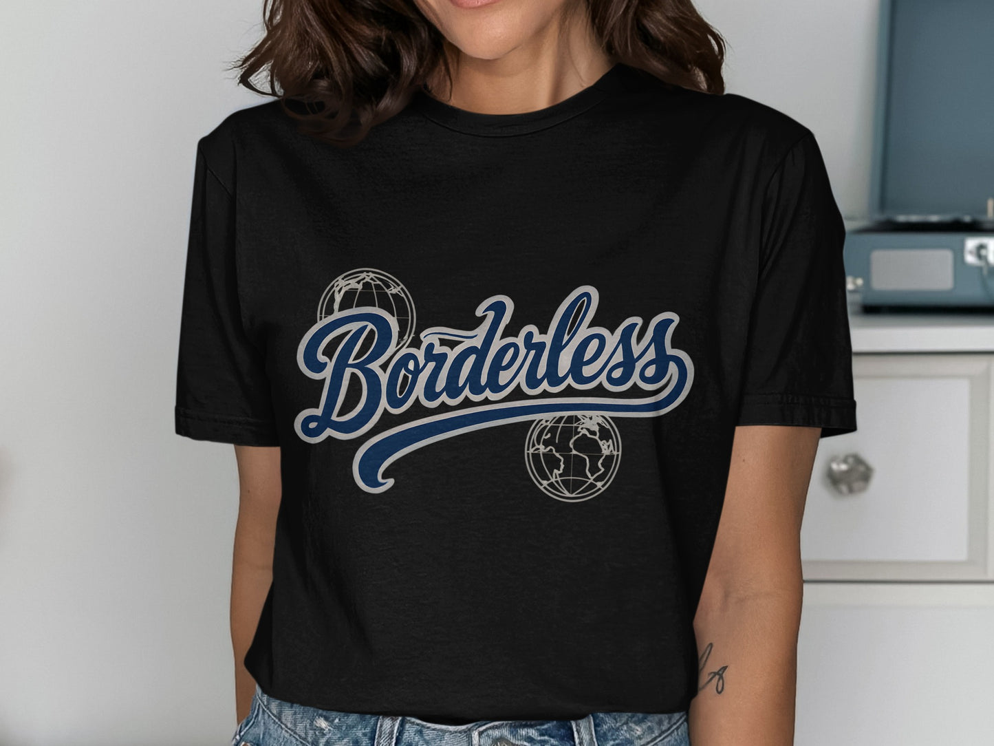 Stylish Borderless Graphic Tee Shirt product type