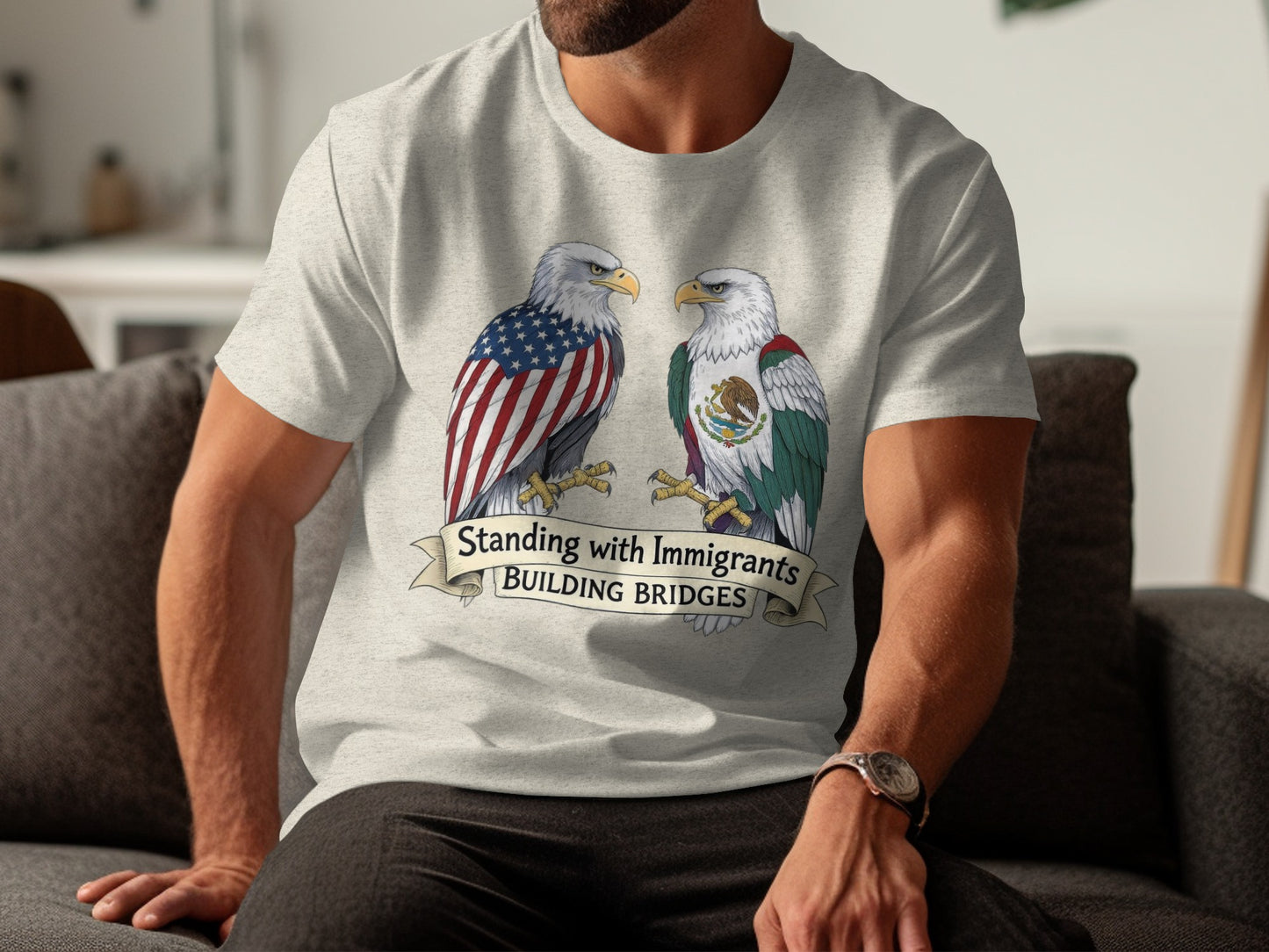 Standing with Immigrants Building Bridges T-shirt product