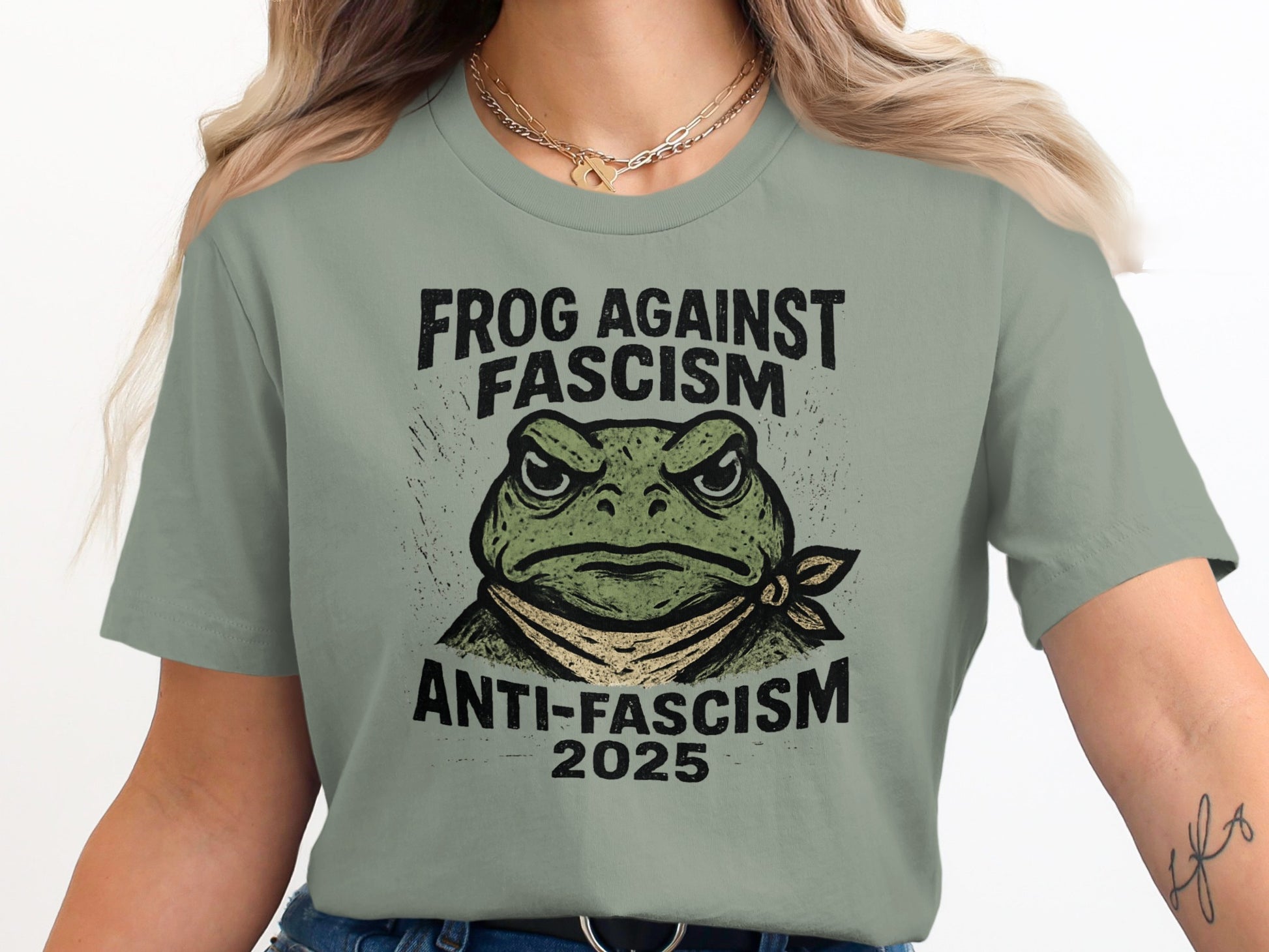 Frog Against Fascism Anti-Fascism 2025 Graphic T-Shirt
