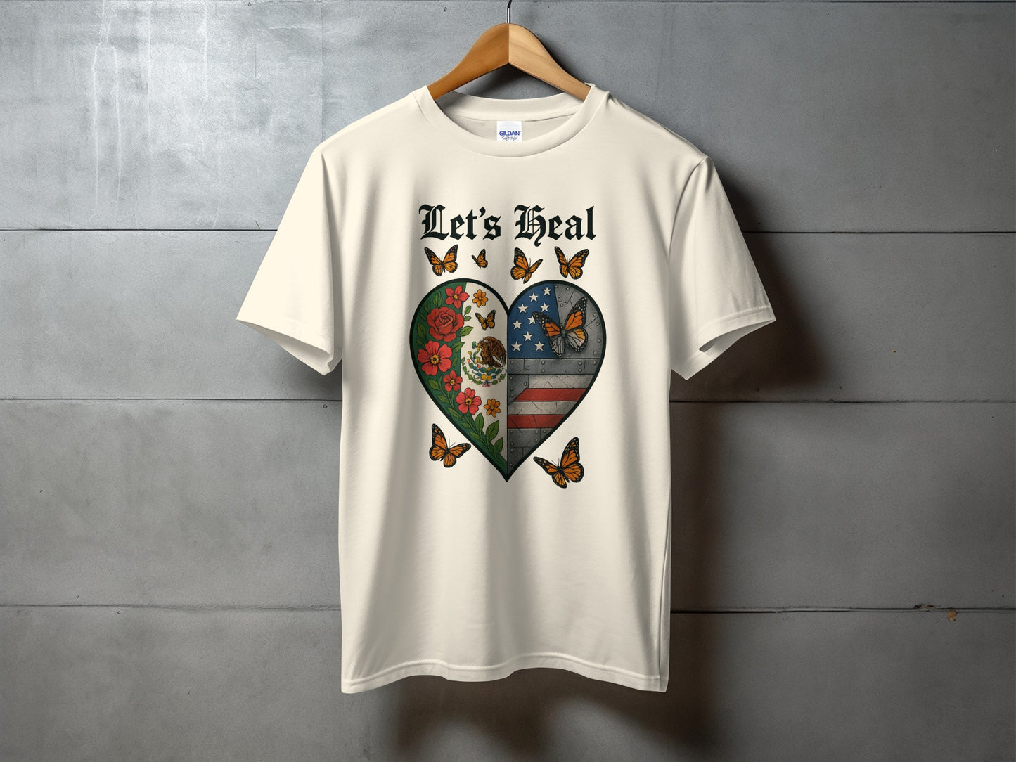 Let's Heal Heart and Butterfly Graphic Shirt product type