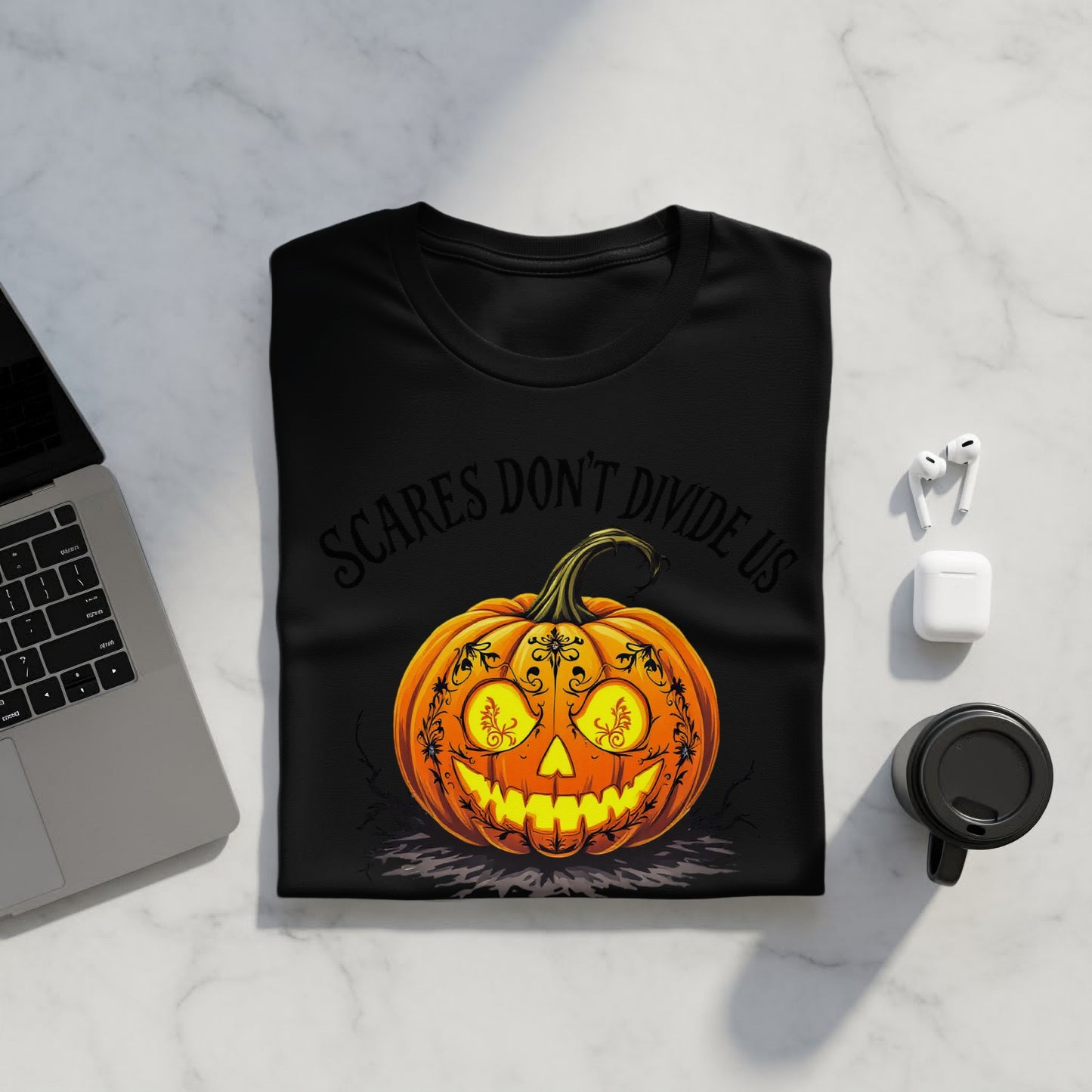 Scares Don't Divide Us Halloween Pumpkin Shirt product type