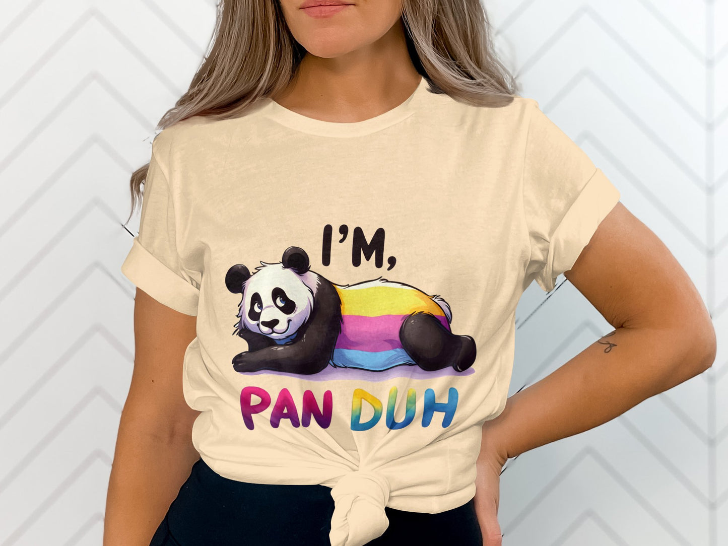 I'm Pan Duh Panda Graphic Tee Shirt product