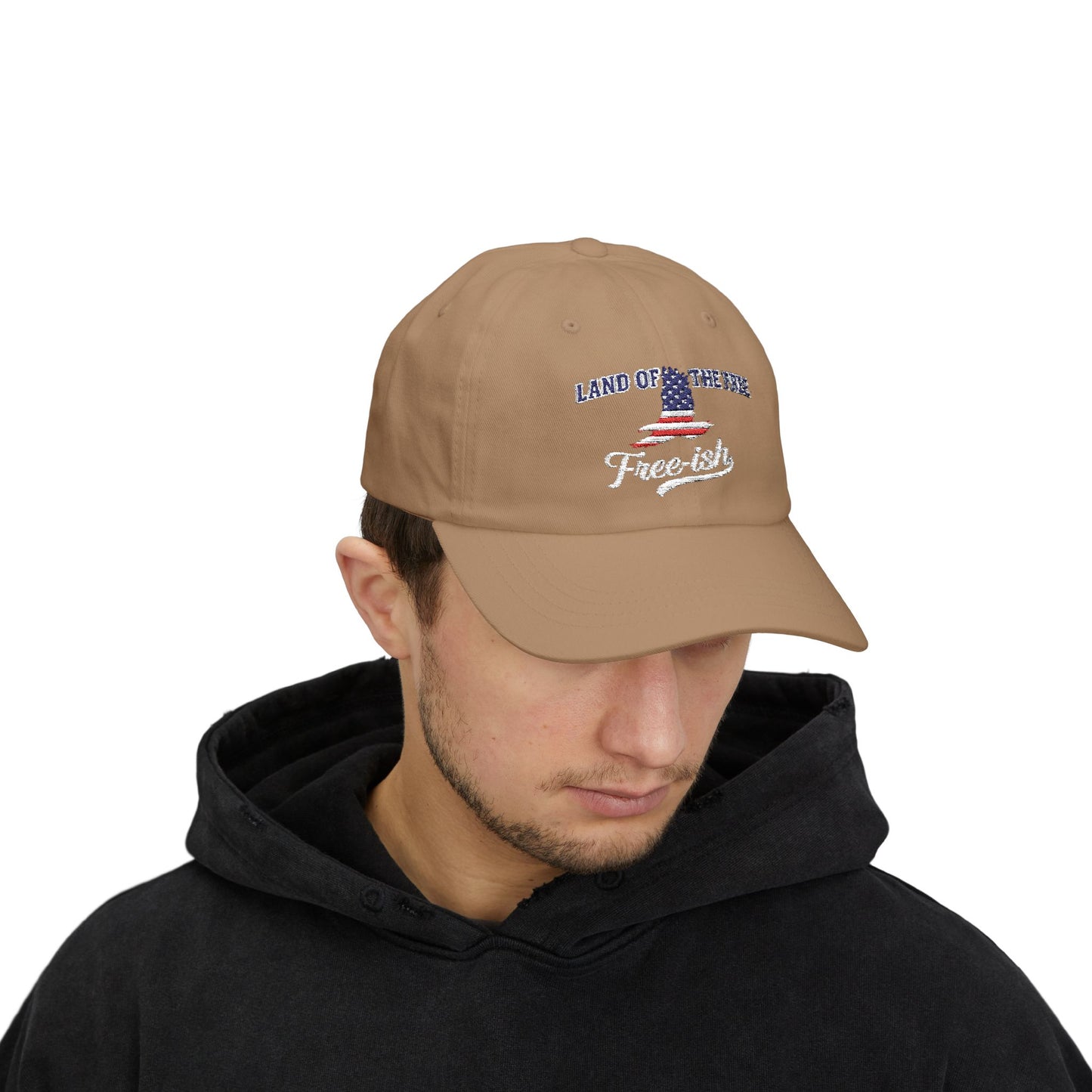 4th of July Embroidery Hat 'Land of the Free' Design | Patriotic Hat, Gift for Dads, Casual Wear, Freedom Cap, Summer Accessory