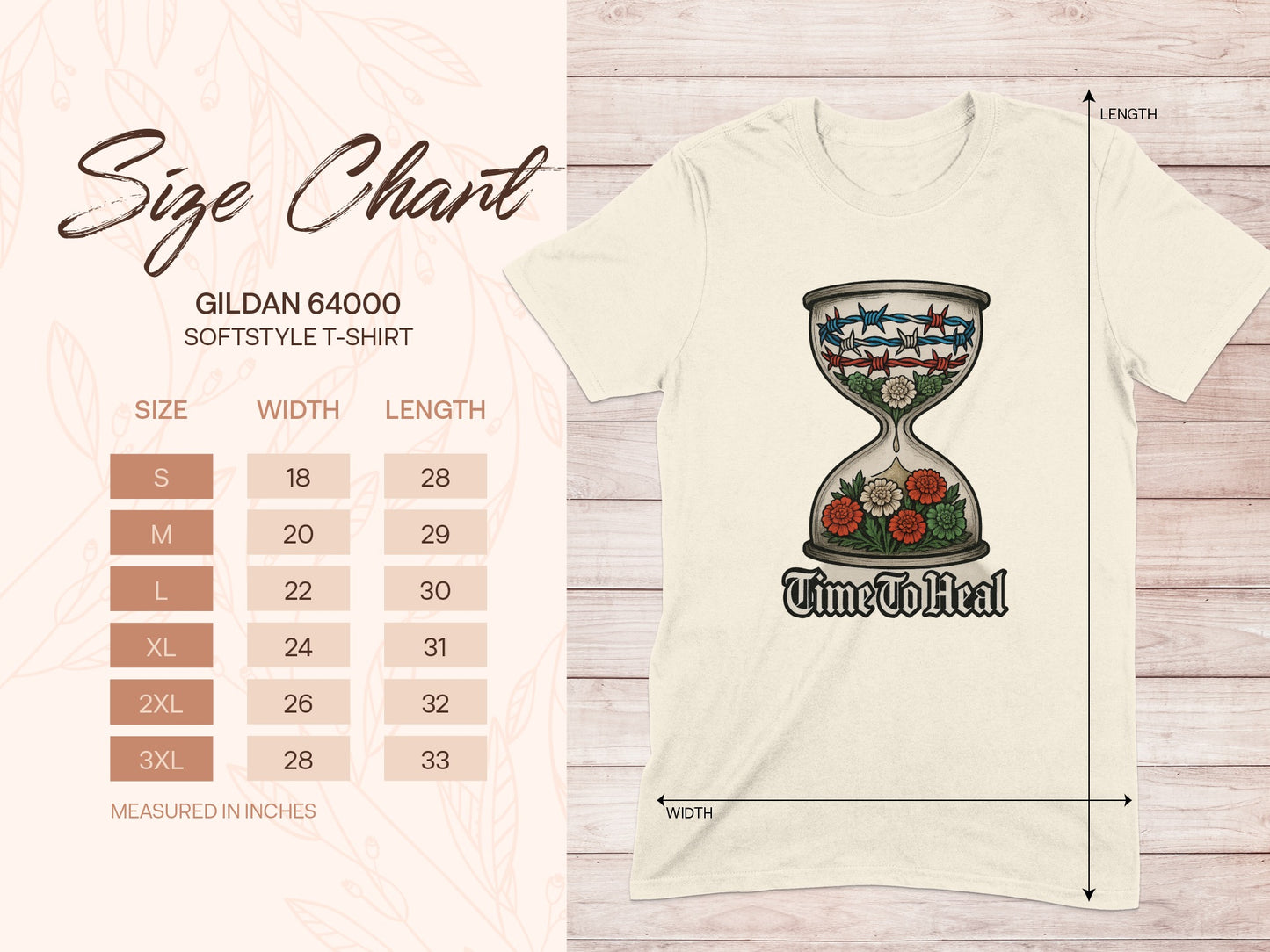 Time To Heal Hourglass Printed T-shirt product type
