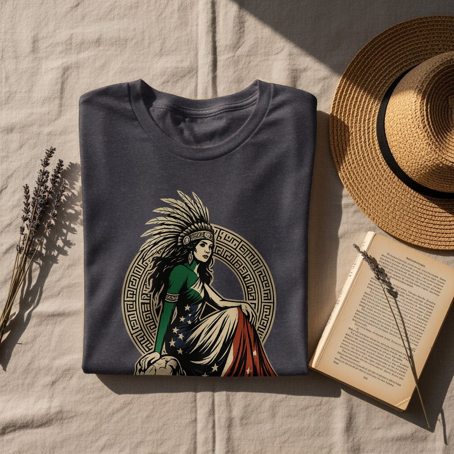 Vintage Native Woman Graphic Printed T-Shirt product type