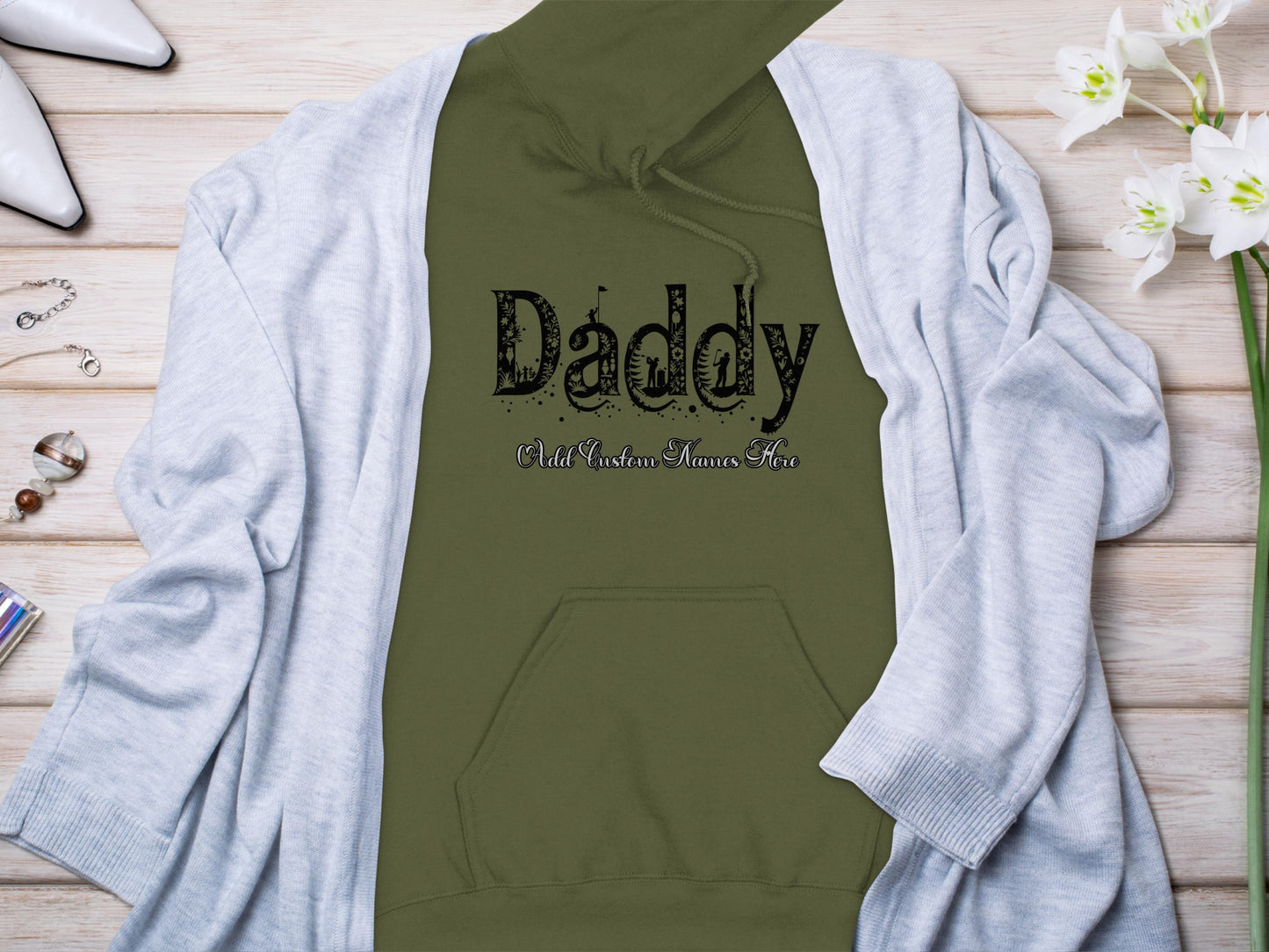 Daddy Custom Names Here Hoodie product