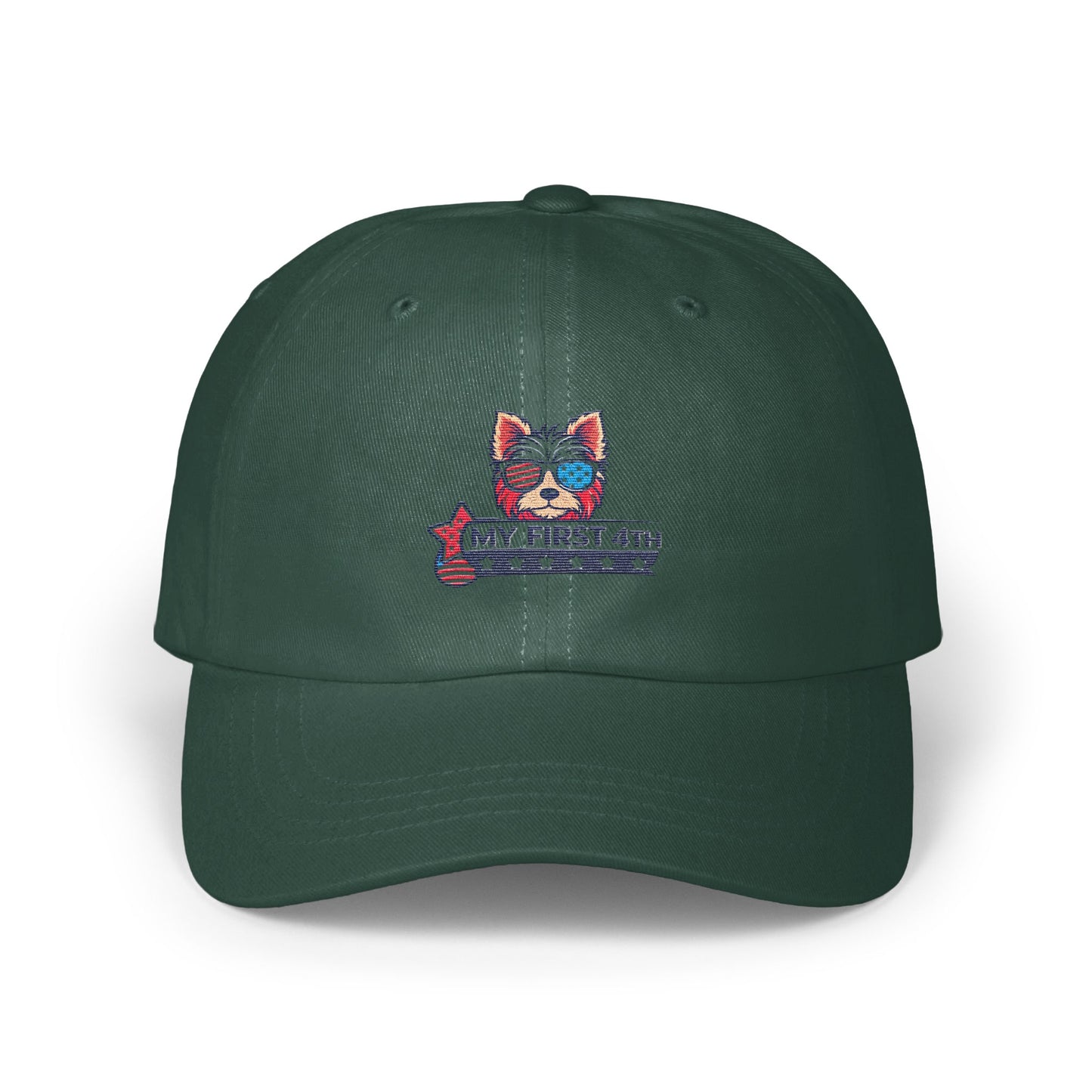 Unique Embroidered Cat Design Green Baseball Cap product type