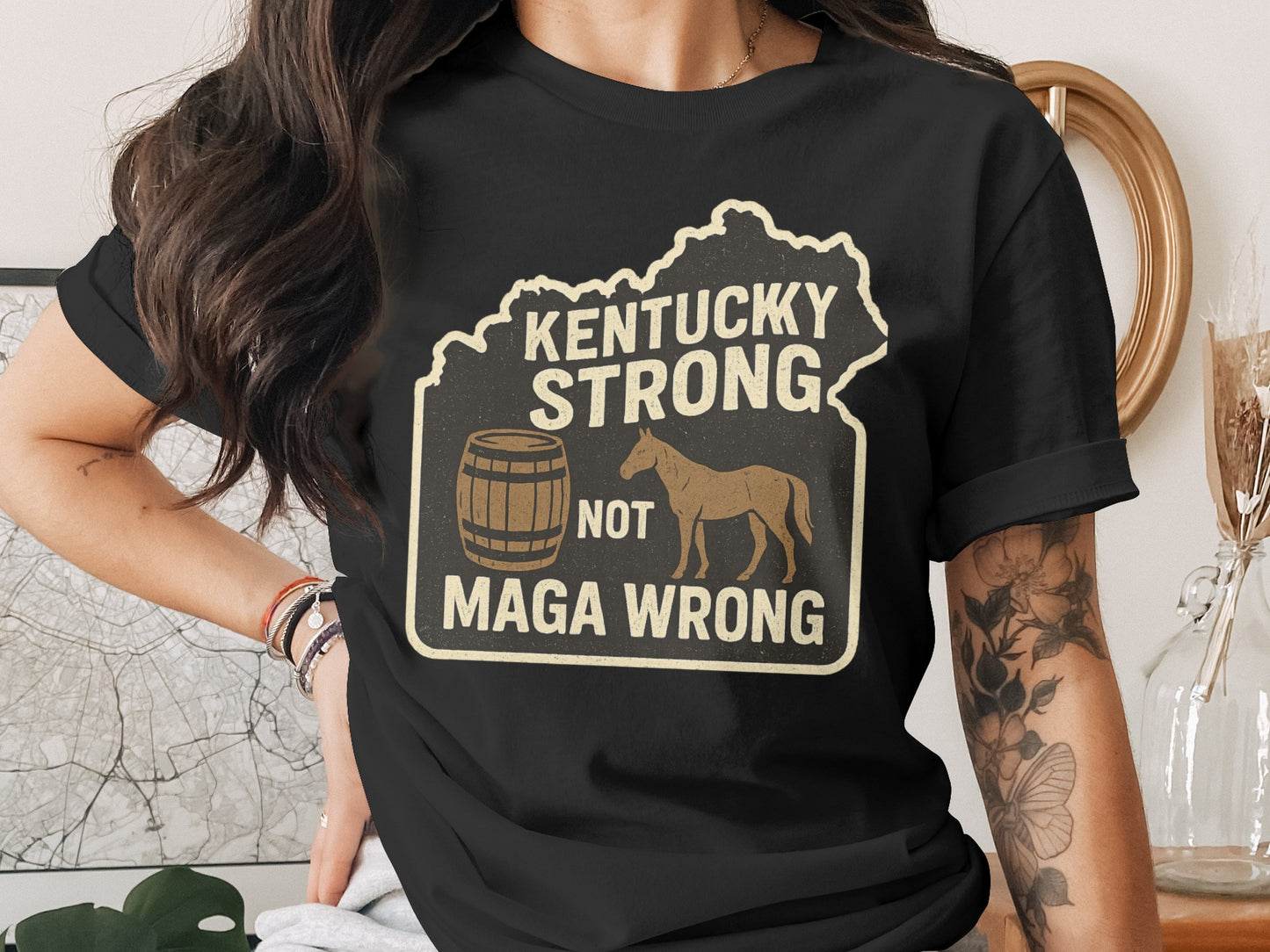 Kentucky Strong Not Maga Wrong Graphic Tee product