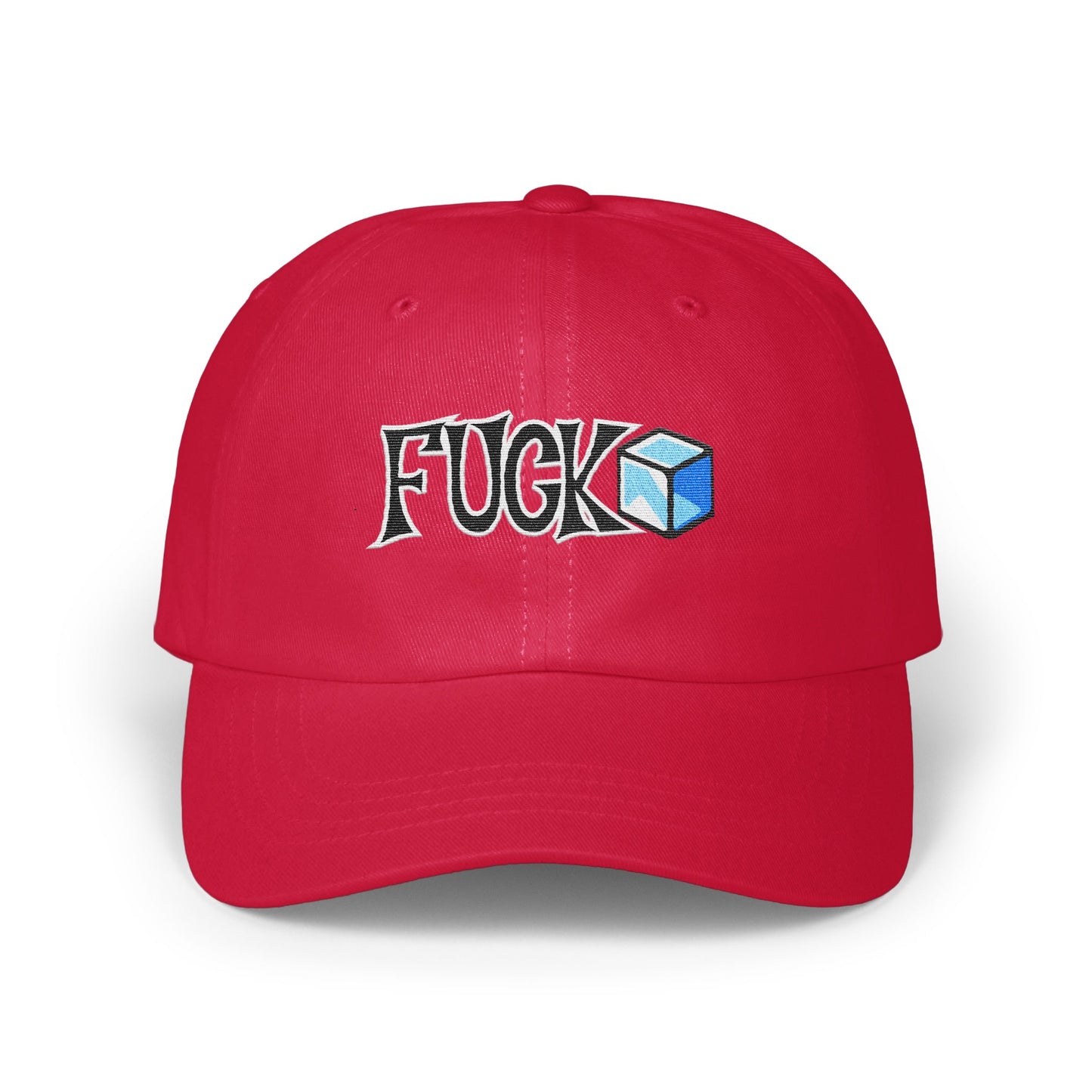 Bold Red Hat with Unique Embroidered Message product type