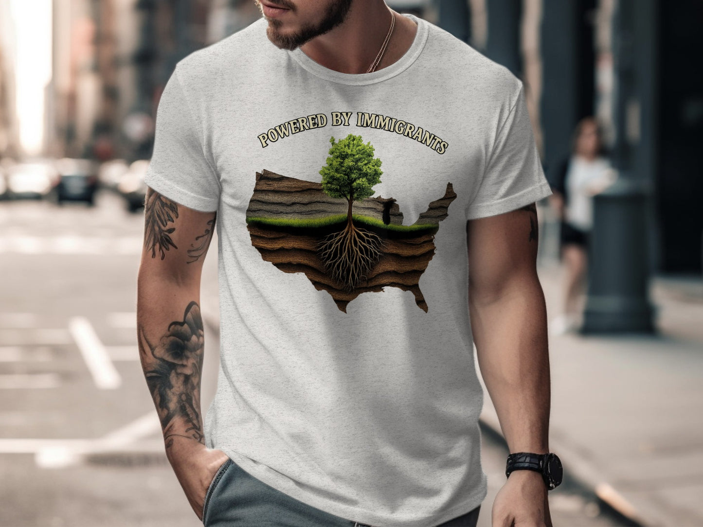 Powered By Immigrants United States Graphic T-shirt product