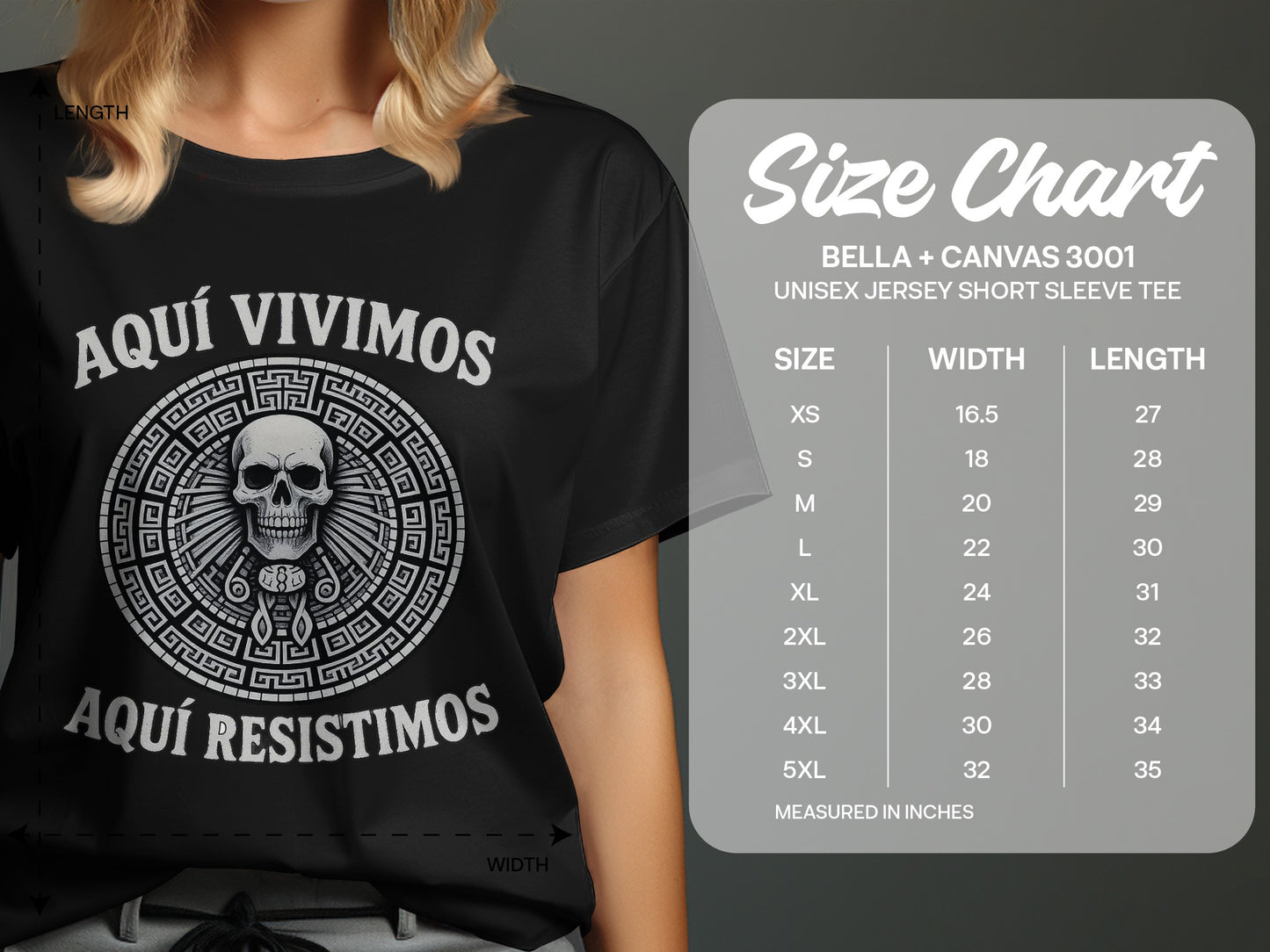 Aquí Vivimos Aquí Resistimos Skull Graphic T shirt product