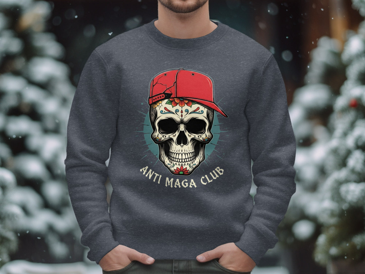 Anti Maga Club Skull Graphic Sweatshirt product