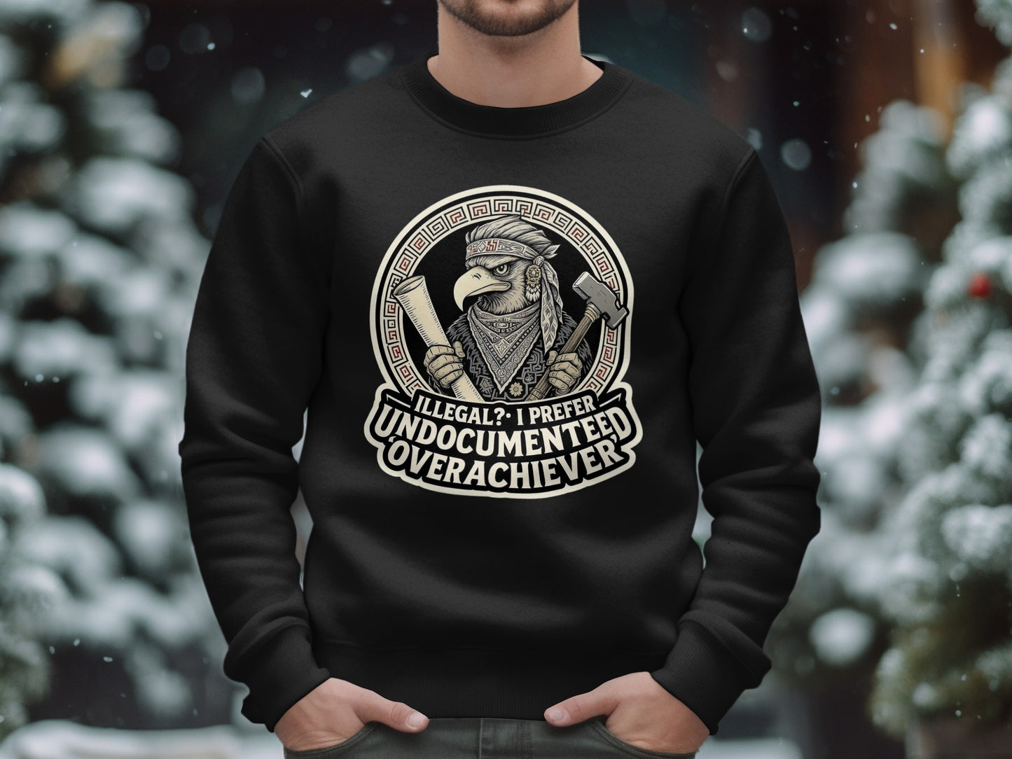Undocumented Overachiever Hawk Graphic Sweatshirt Product