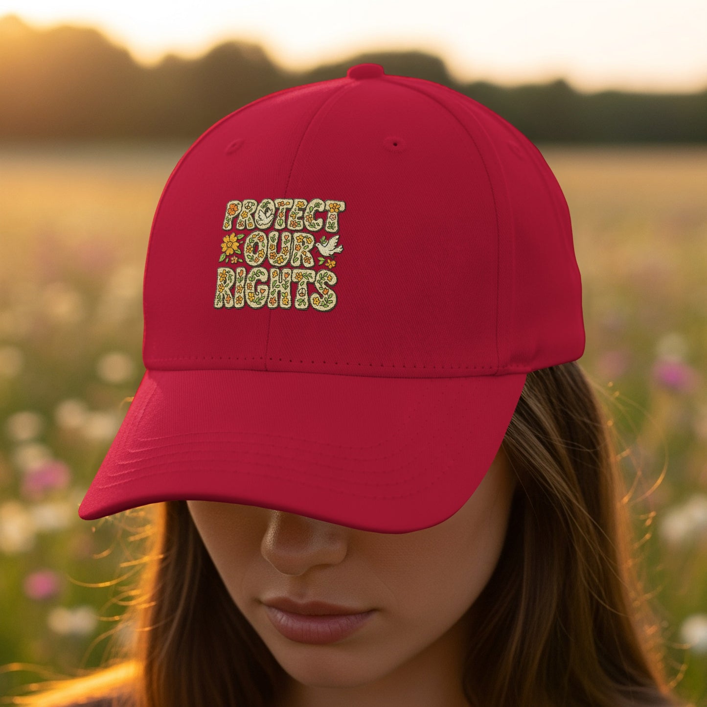 Protect Our Rights Stylish Red Baseball Cap product type