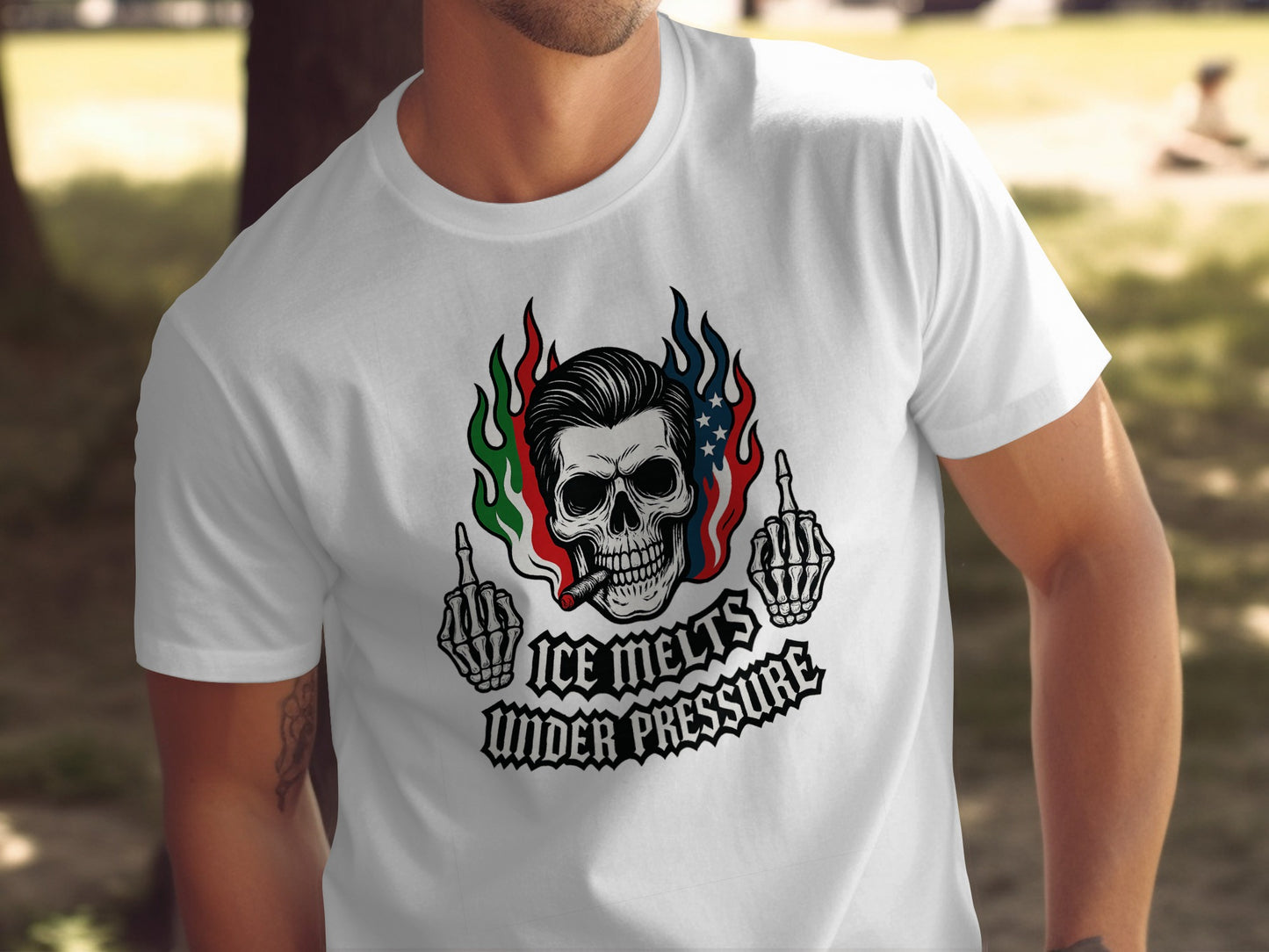 Ice Melts Under Pressure Design Printed T-Shirt Product