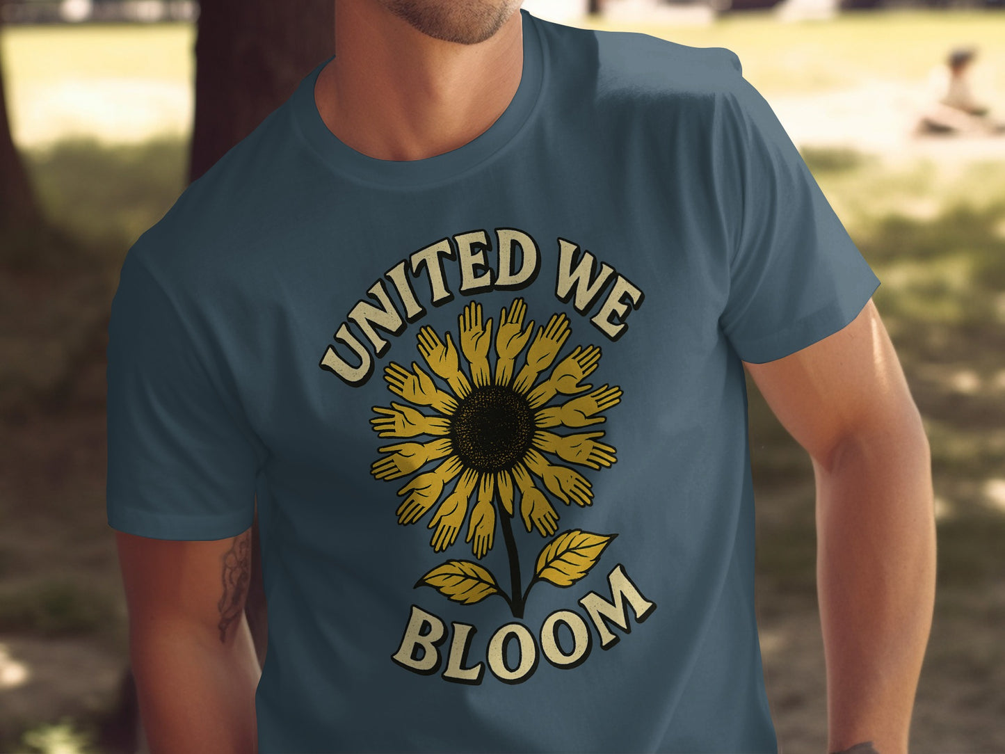 United We Bloom Sunflower Design T-shirt product
